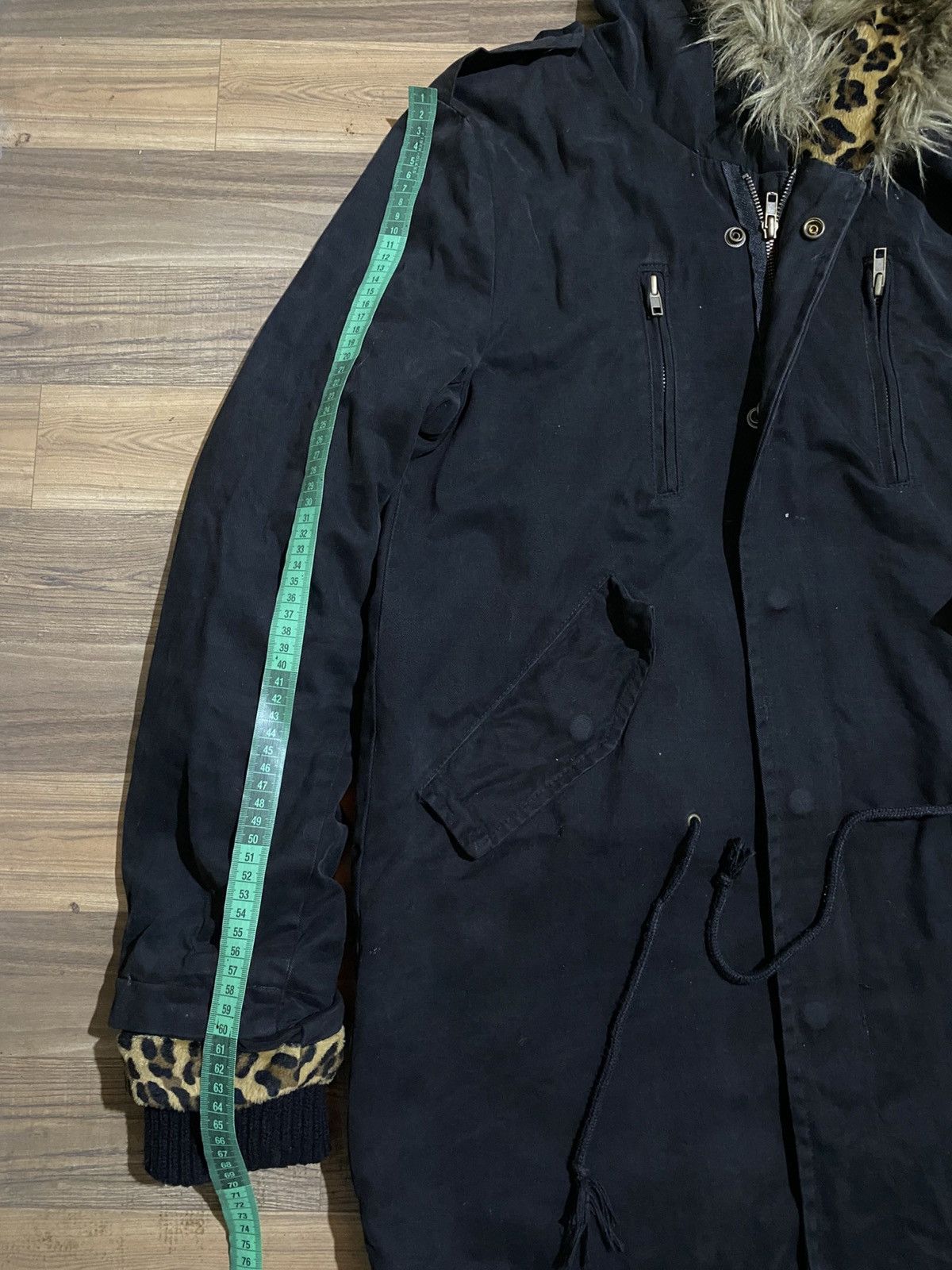 Attachment 💥NEED GONE💥 ATTACHMENT GOTHIC PUNK FUR JACKET BLACK WASHED Size US L / EU 52-54 / 3 - 14 Thumbnail