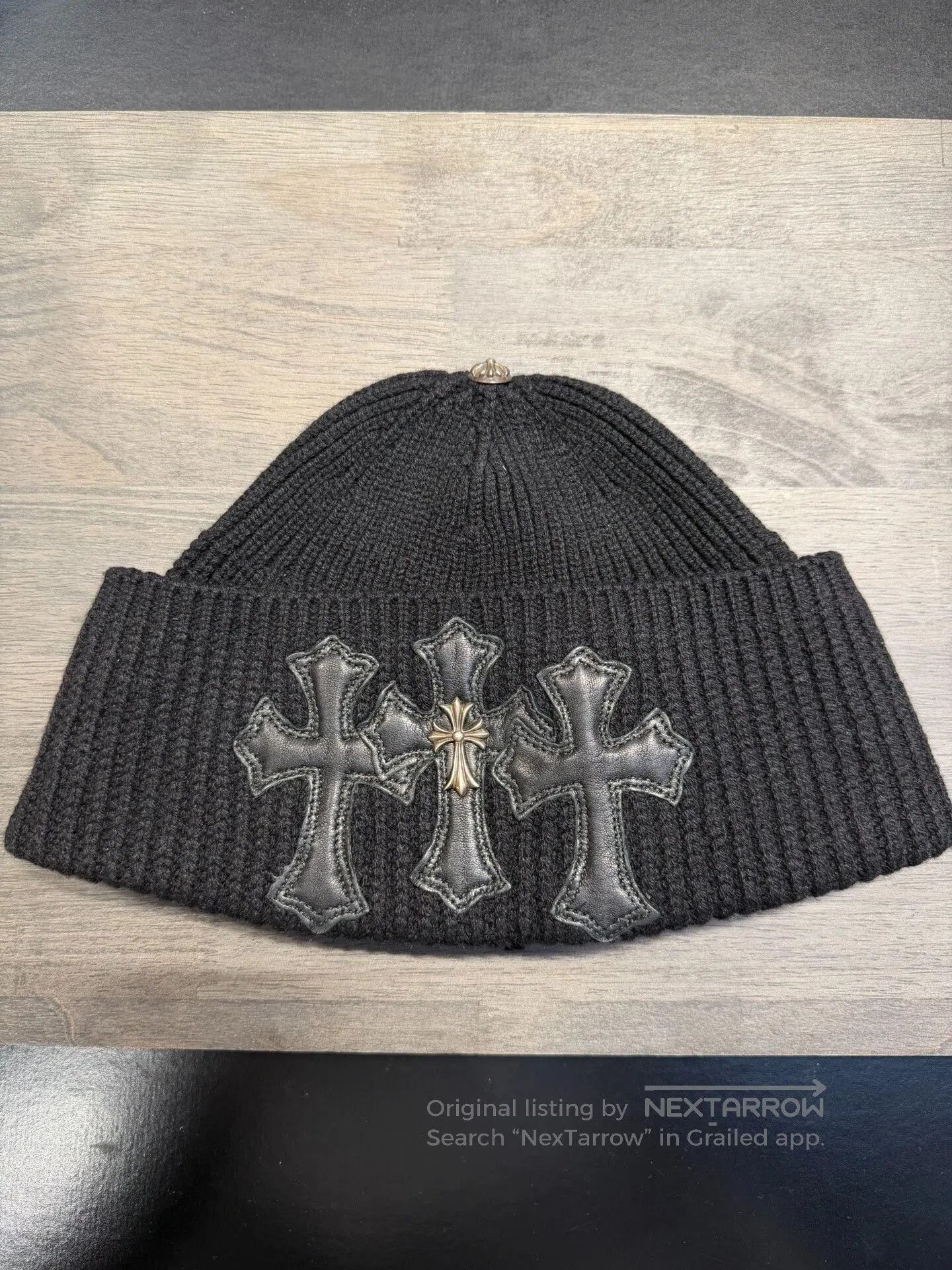 Chrome Hearts Chrome Hearts Black Silver Embellished Beanie. Size ONE SIZE - 1 Thumbnail