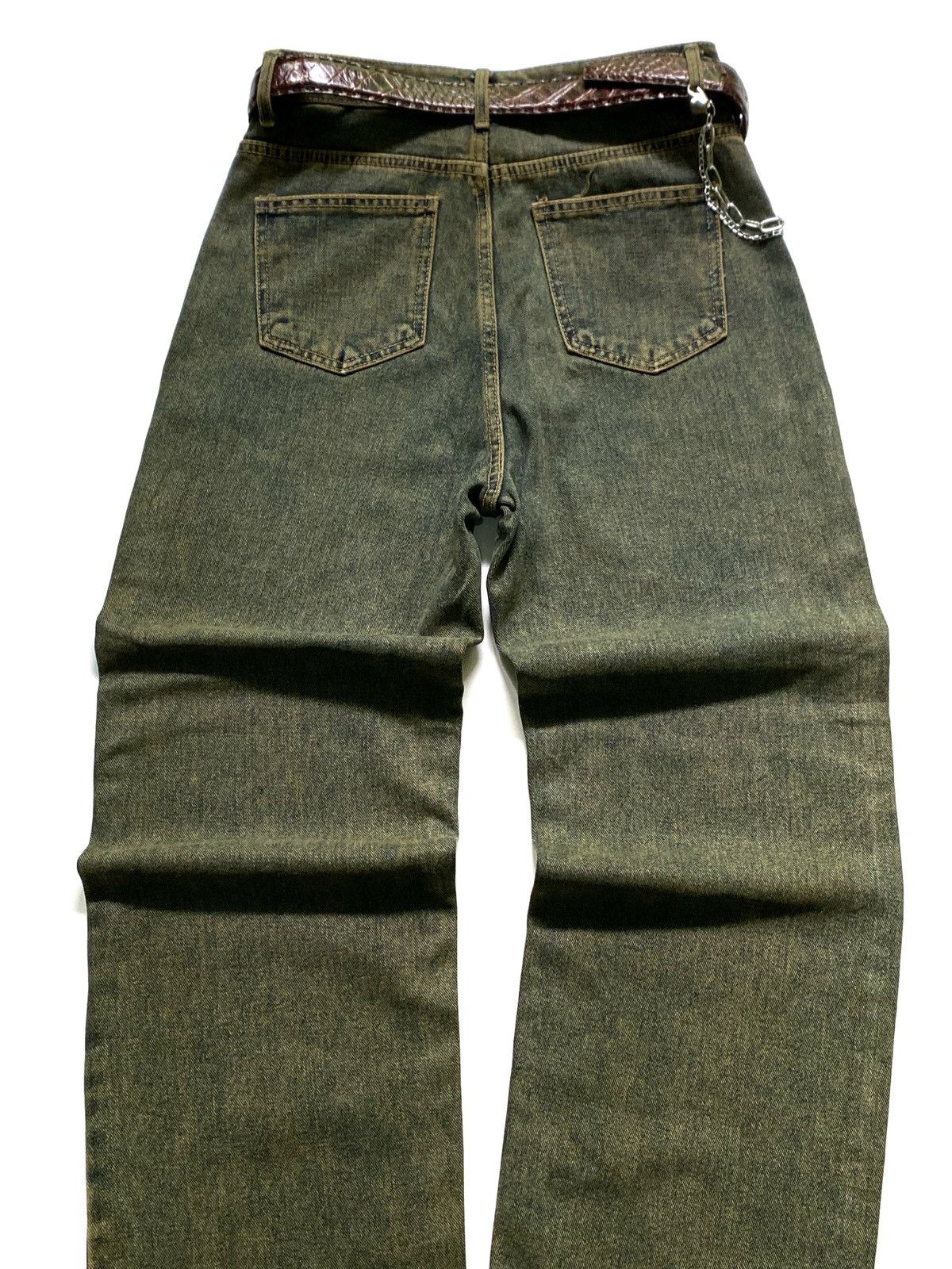 If Six Was Nine × Japanese Brand × Le Grande Bleu (L.G.B.) SICK💰JJIM green Washed Baggy jeans Size US 29 - 4 Thumbnail