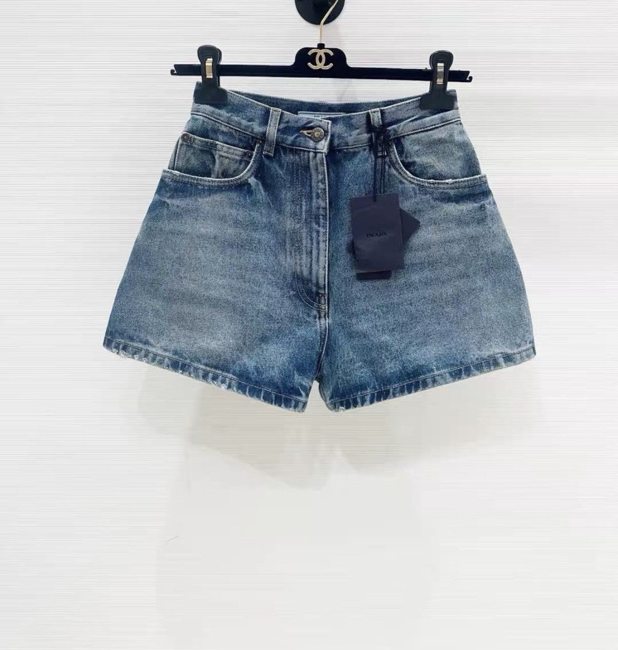 Prada Prada Blue Denim Shorts J33 Size 26" / US 2 / IT 38 - 1 Thumbnail