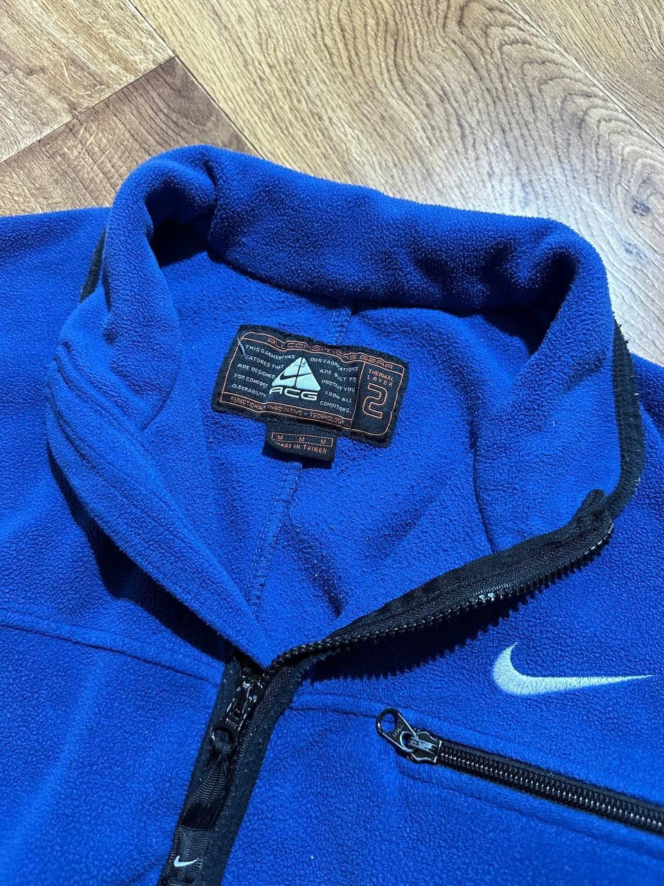 Nike ACG × Vintage Vintage 1997 Nike ACG Blue 1/2 Zip Pullover Fleece Jacket Size US M / EU 48-50 / 2 - 4 Thumbnail