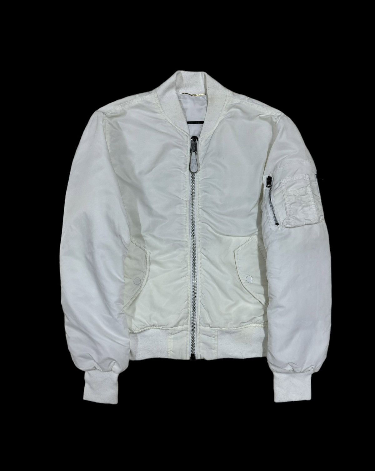 Alpha Industries Alpha Industries X Larne White Ma-1 Bomber Jacket Size US M / EU 48-50 / 2 - 1 Thumbnail
