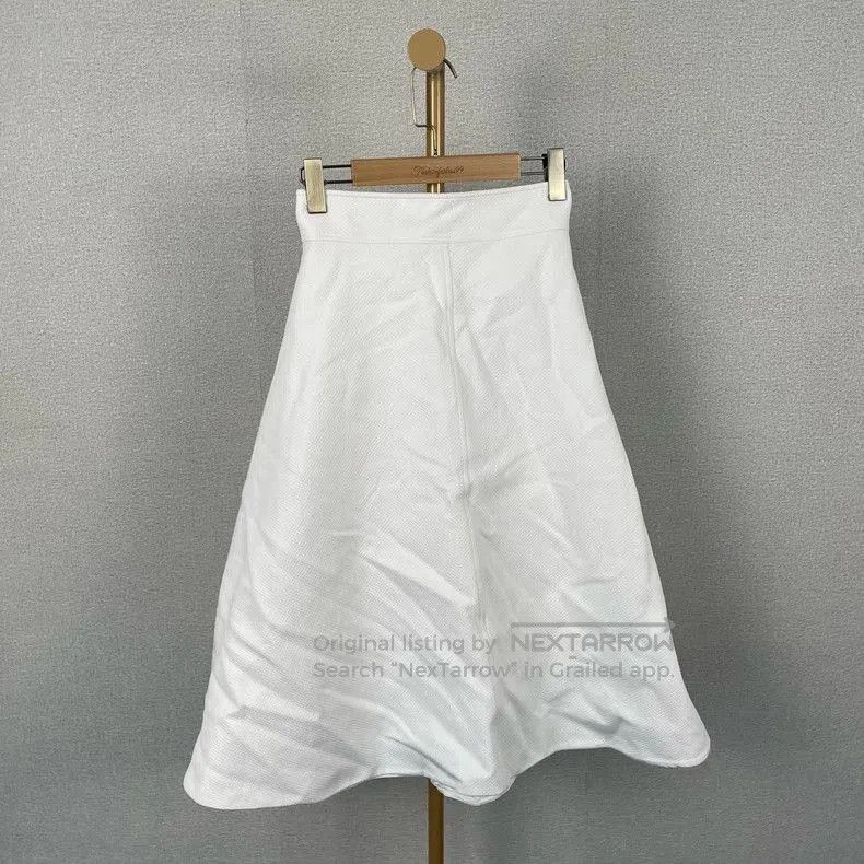 Dior Dior White Plaid Midi Skirt. Size US 38 / EU 54 - 1 Thumbnail