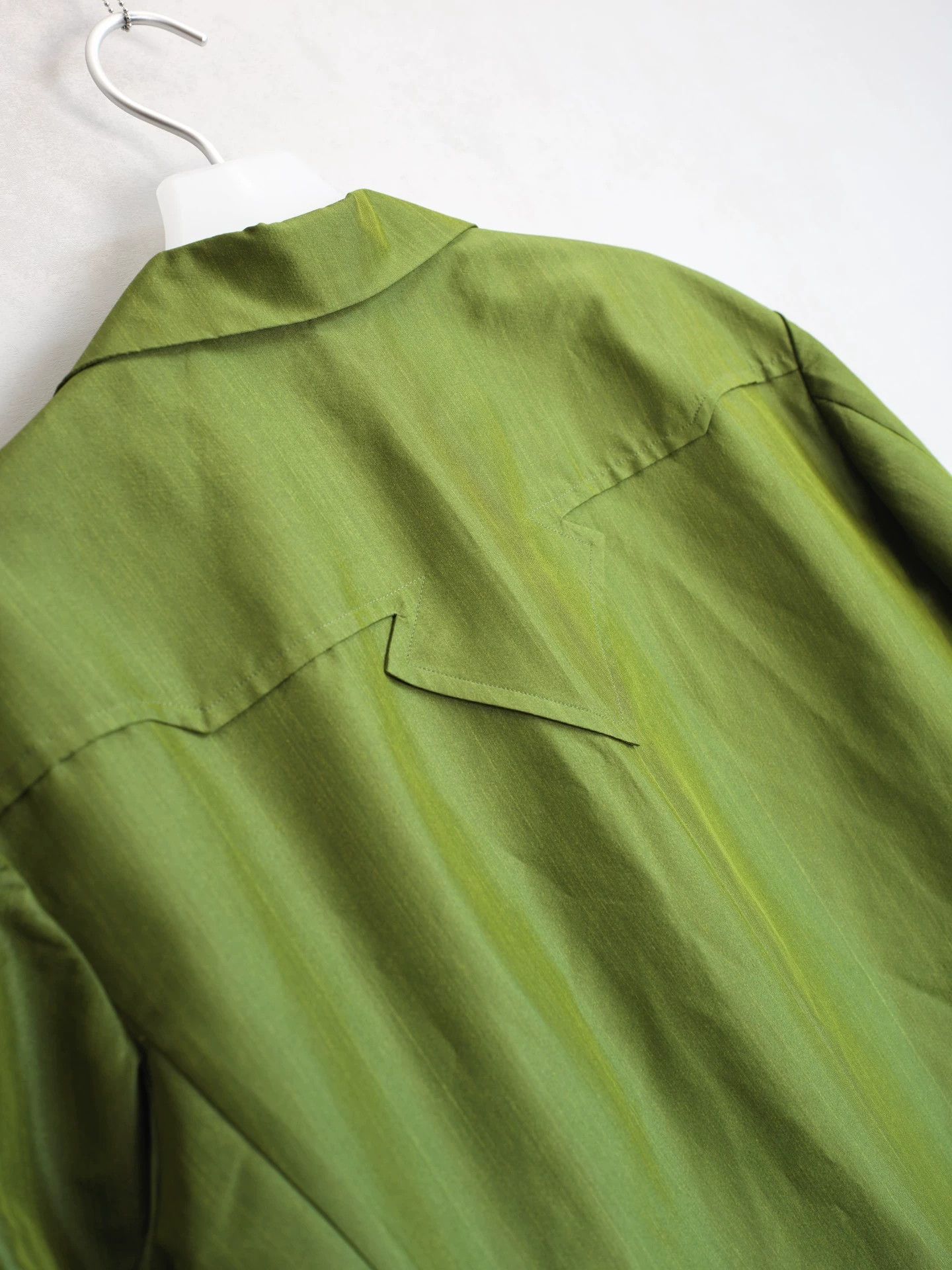 Yohji Yamamoto Yohji Yamamoto 99SS Olive Green Silk Blend Jacket M Size US M / EU 48-50 / 2 - 8 Thumbnail
