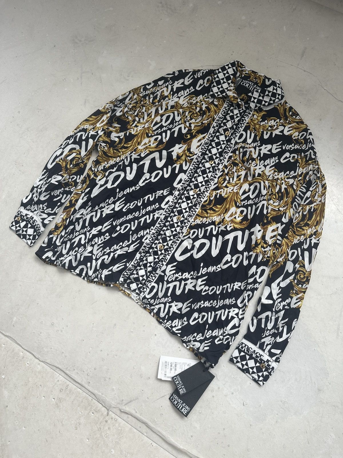 Versace × Versace Jeans Couture Versace Jeans Couture viscose all over print shirt with tags Size M / US 6-8 / IT 42-44 - 2 Thumbnail