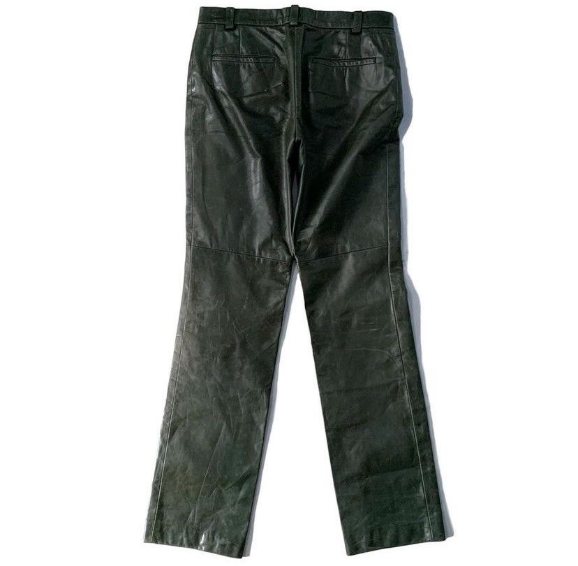 Costume National Costume National Homme Moss Green Leather Pants Size US 31 - 2 Thumbnail