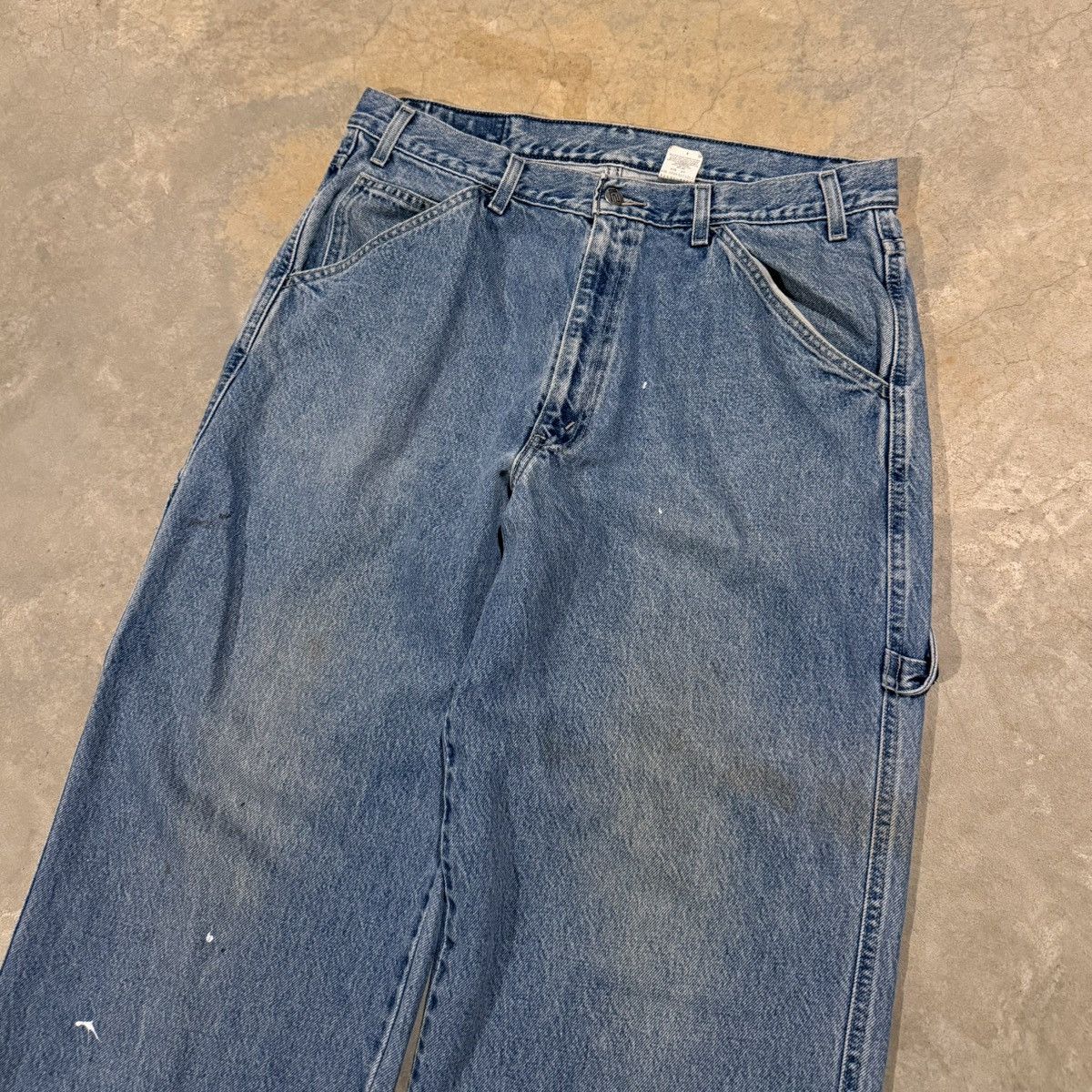 Levi's 1990s Levi’s L2 Silver Tab Distressed Baggy Carpenter Jeans Size US 36 / EU 52 - 10 Thumbnail