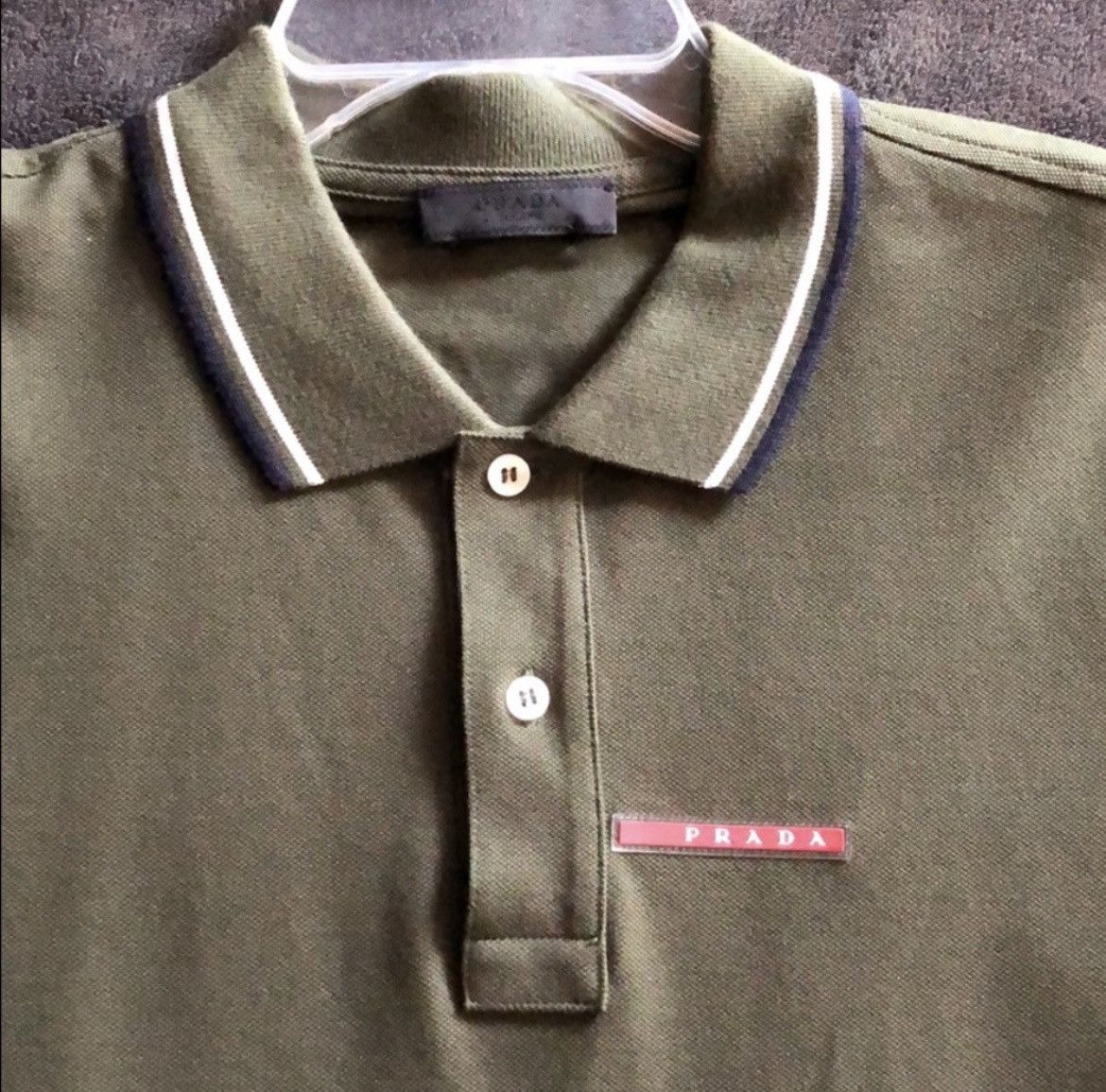 image of Prada Polo Shirt XL in Green, Men's