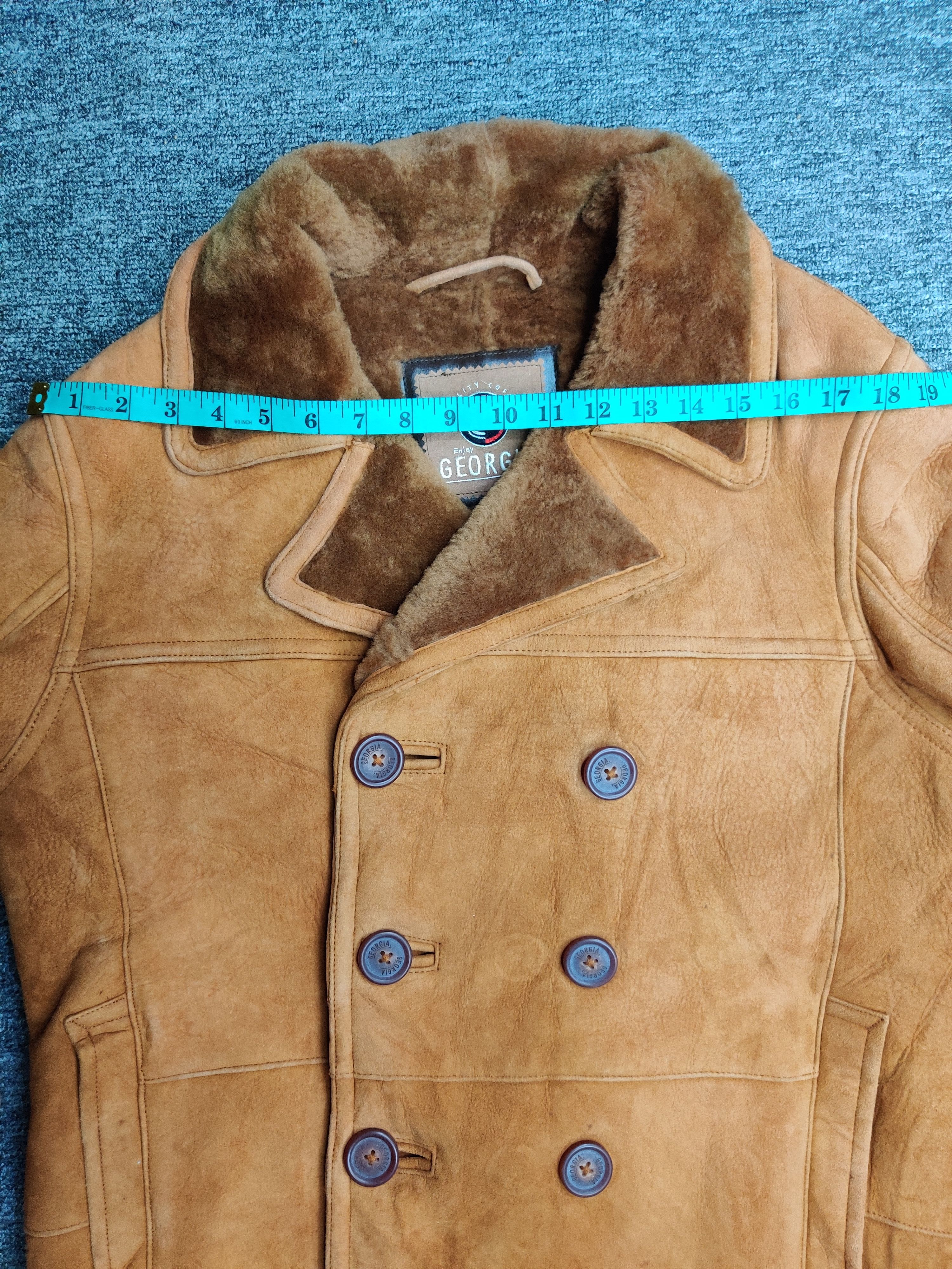 Leather Vintage Georgia Sheepskin Coat Leather Jacket Size US L / EU 52-54 / 3 - 15 Thumbnail