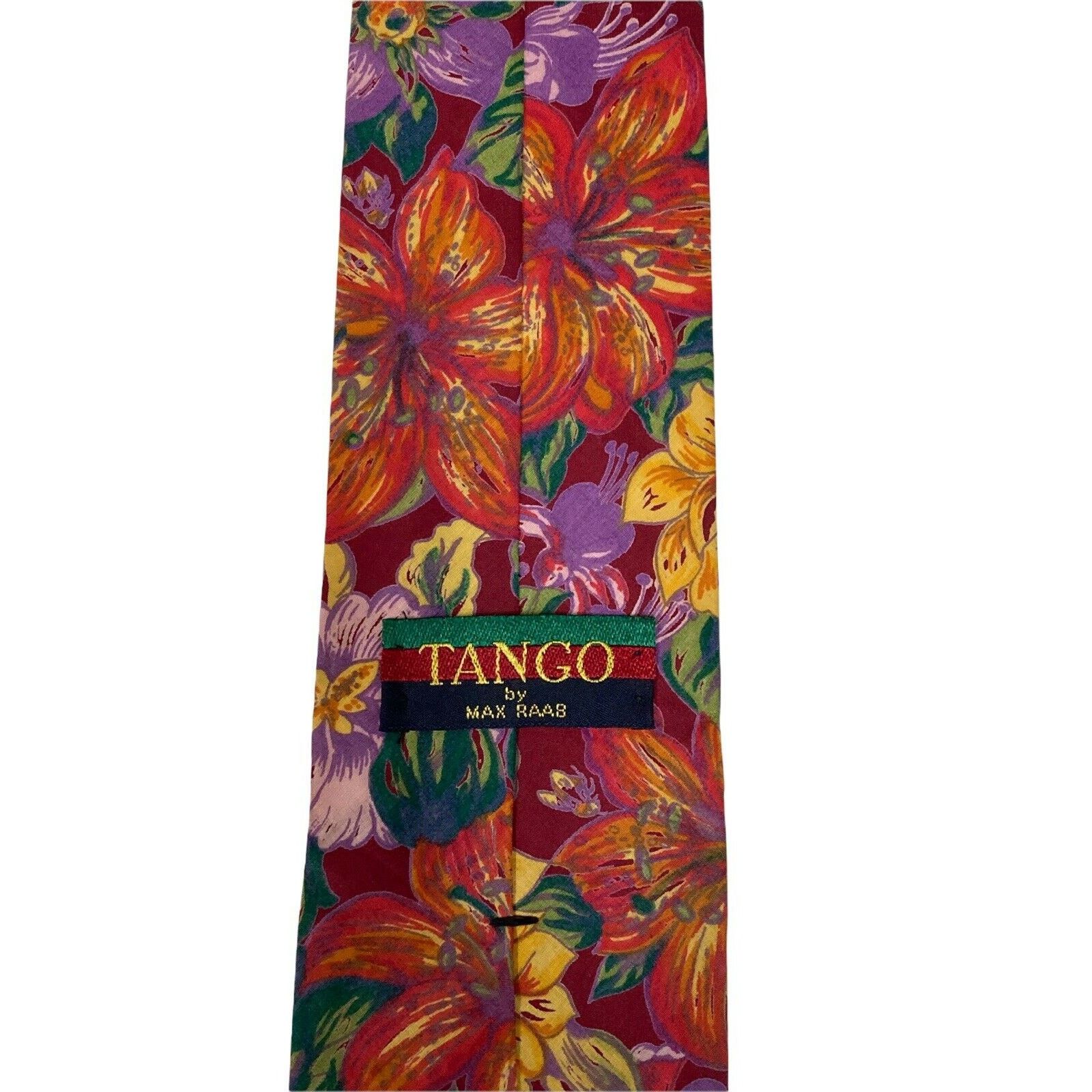 Vintage Tango By Max Raab Floral Flowers Vintage Novelty Necktie Size ONE SIZE - 3 Thumbnail