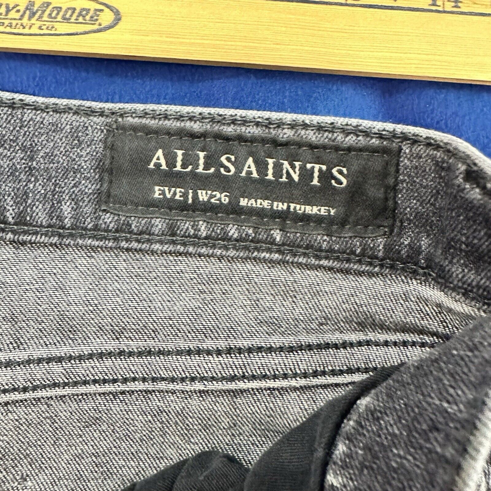 Allsaints ALLSAINTS Jeans W26 Gray EVE Mid-Rise Slim Fit Ankle Skinny Size 26" / US 2 / IT 38 - 4 Thumbnail