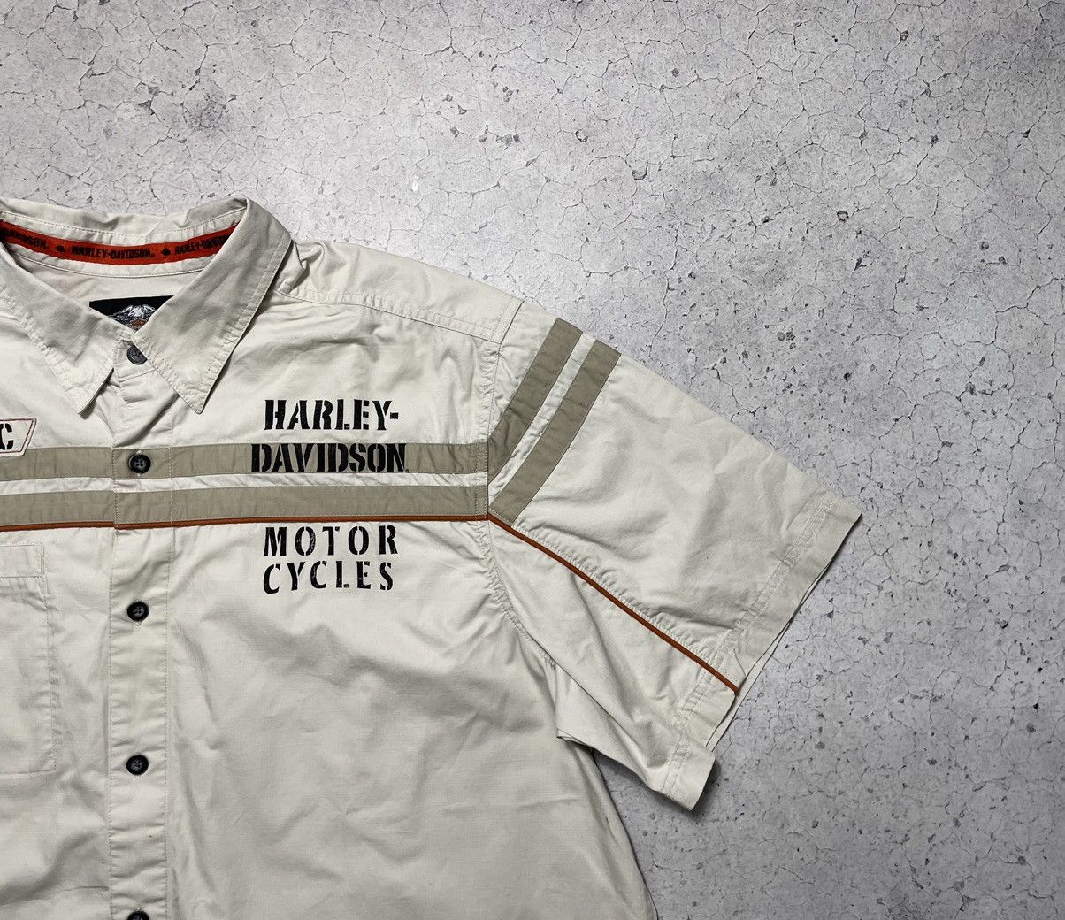 Harley Davidson Vintage Harley Davidson Short Sleeve Button Shirt Big Logo Size US XXL / EU 58 / 5 - 3 Thumbnail