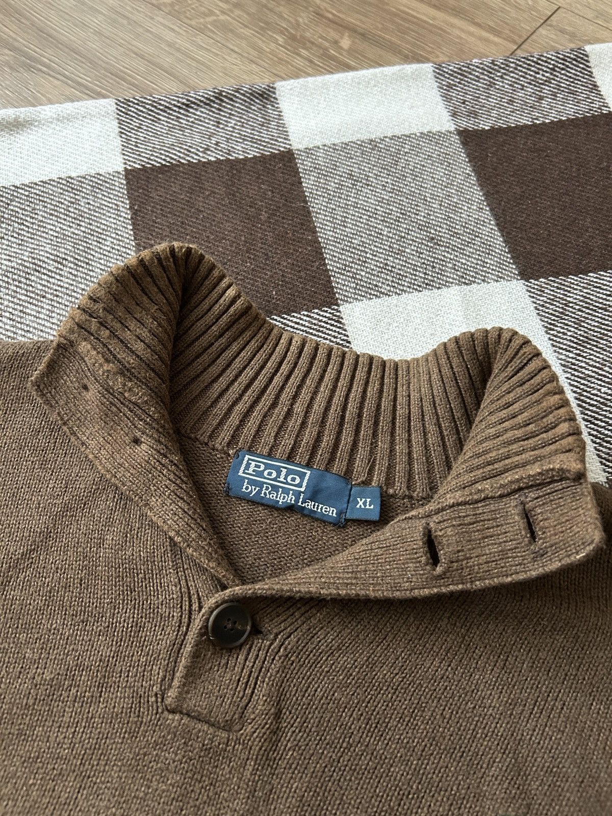 Polo Ralph Lauren × Vintage Vintage Polo Ralph Lauren Mens Brown mens 1/4 old money Size US XL / EU 56 / 4 - 2 Thumbnail