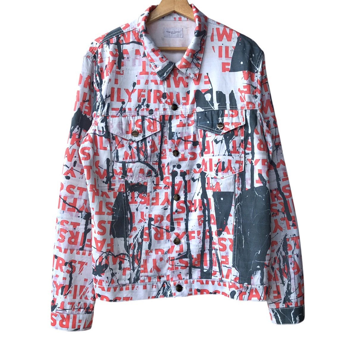 Designer Family First Milano Vandal Full Print Light Trucker Jacket Size US L / EU 52-54 / 3 - 1 Thumbnail