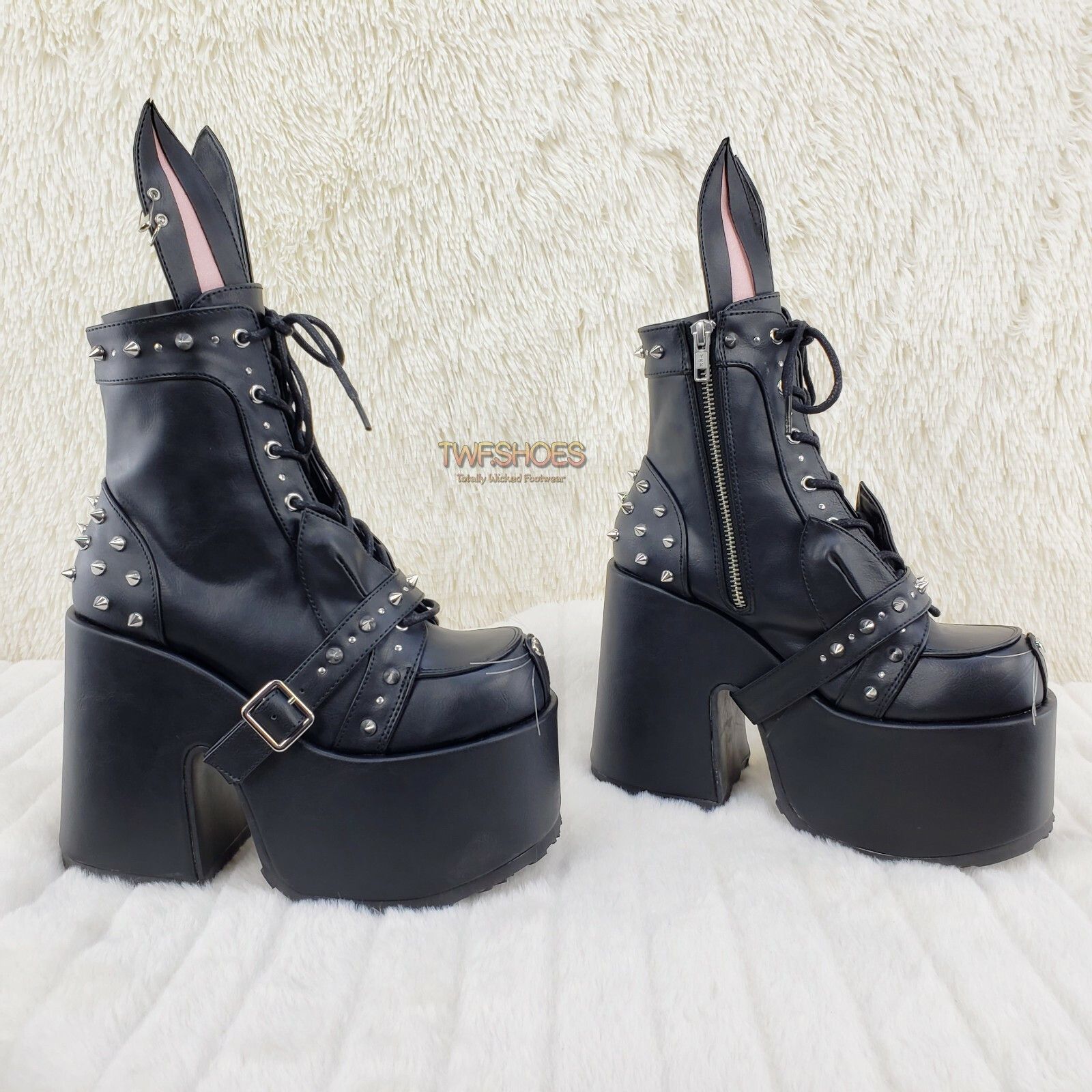 Other Camel 202 Platform Goth Punk Bunny Cat Ankle Boots 6-12 NY ( Size US 10 / IT 40 - 6 Thumbnail
