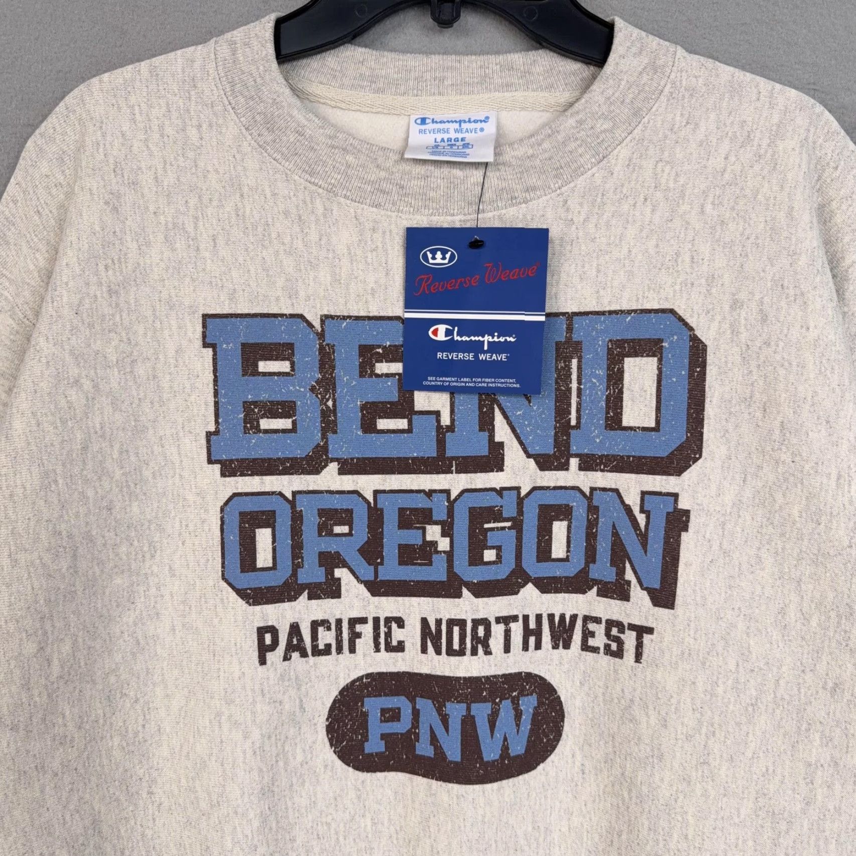 Champion Champion Reverse Weave Sweatshirt Mens Large Gray Bend Oregon Pacific Northwest Crewneck City Graphic Print NWT Size US L / EU 52-54 / 3 - 2 Thumbnail