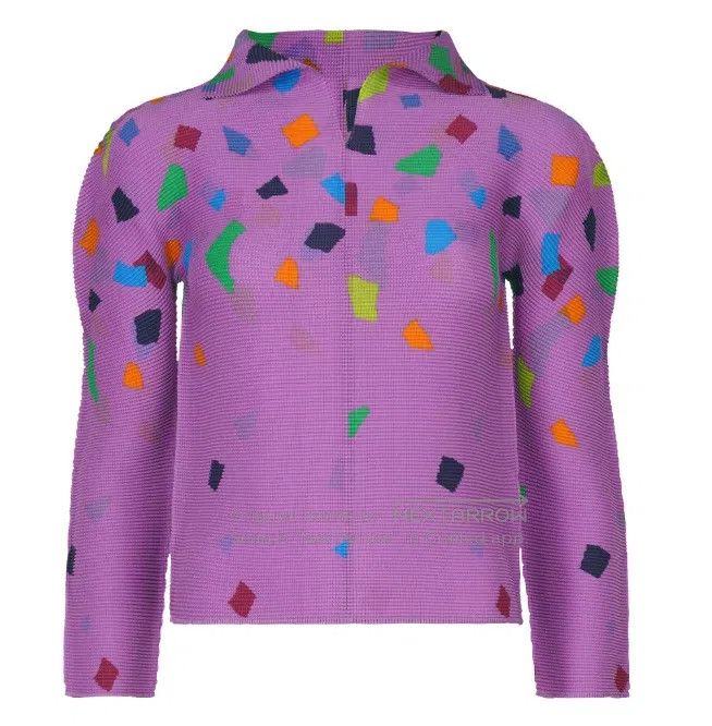 Issey Miyake Issey Miyake size:one size Purple Confetti Series Lapel To Size XXS / US 00 / IT 34 - 1 Thumbnail