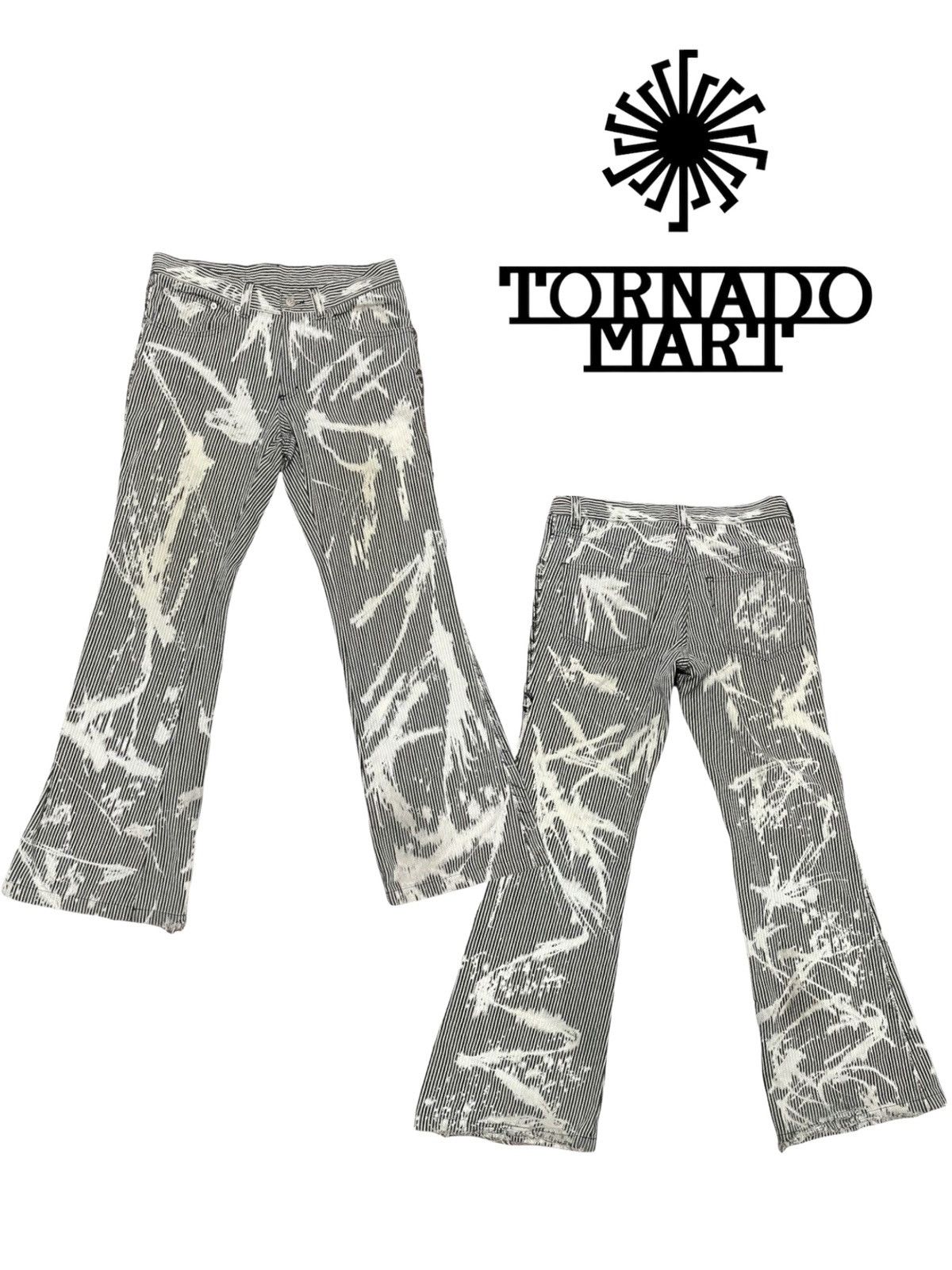 Japanese Brand Vintage Tornado Marts Painter Art Wide Leg Jeans Size 32" / US 10 / IT 46 - 1 Thumbnail
