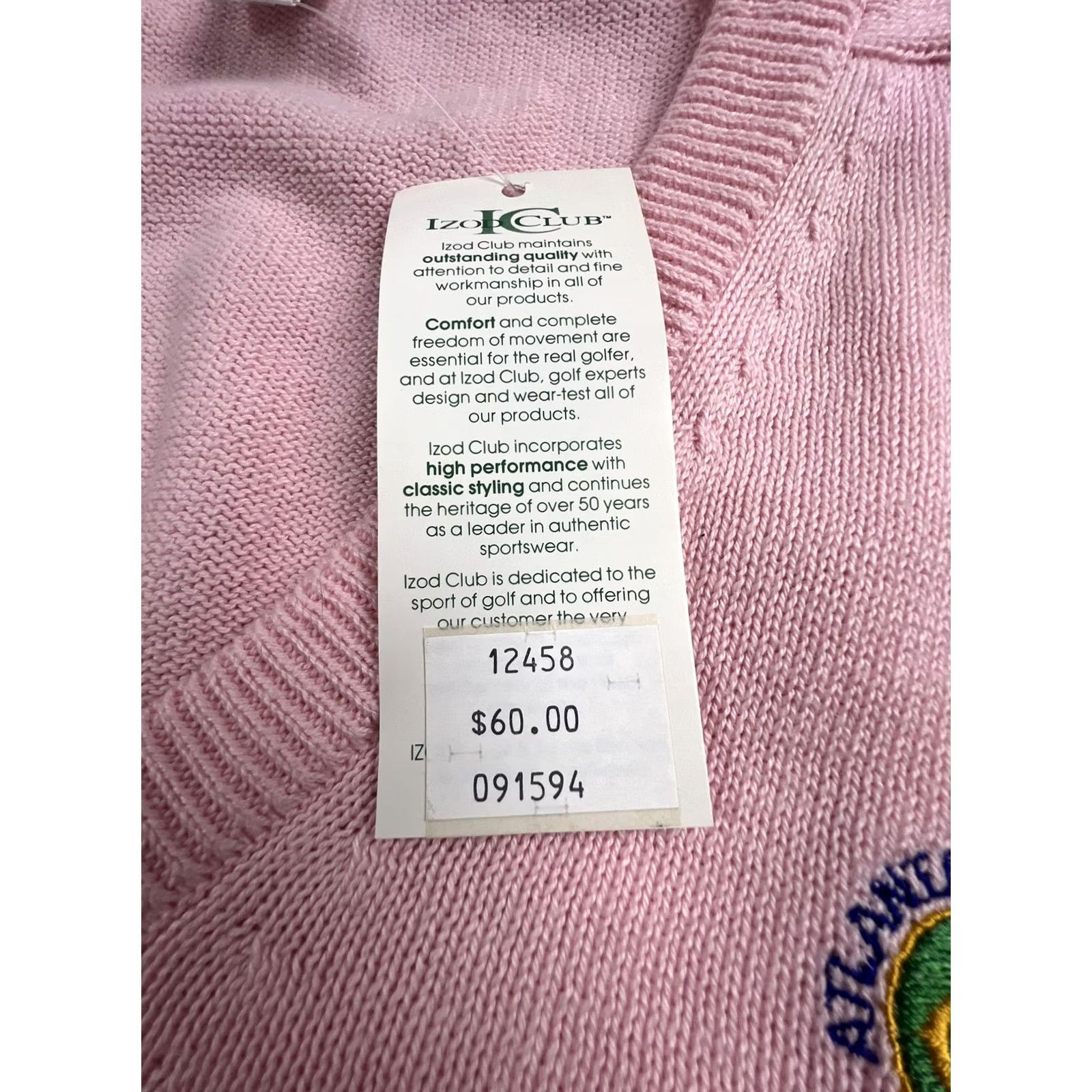 Vintage VINTAGE Izod Club Sweater Mens M Pink V-Neck Golf USA Shirt Size US M / EU 48-50 / 2 - 4 Thumbnail