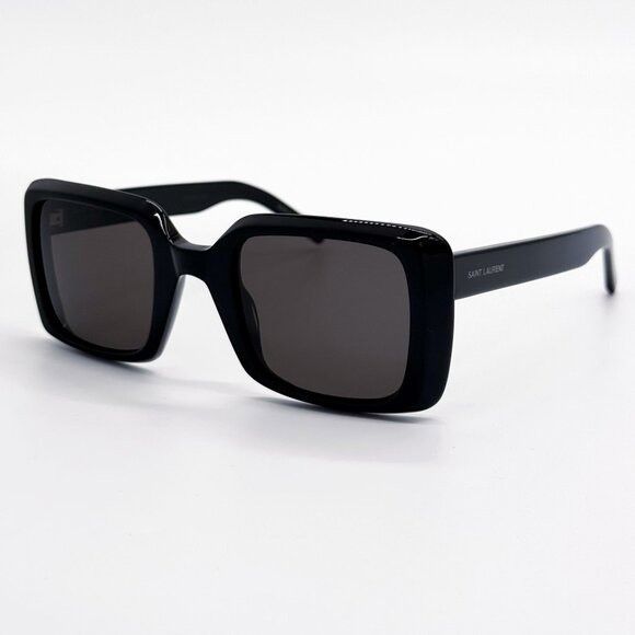 Saint Laurent Paris NEW SAINT LAURENT SUNGLASSES WOMEN BLACK SL497 001 Size ONE SIZE - 3 Thumbnail