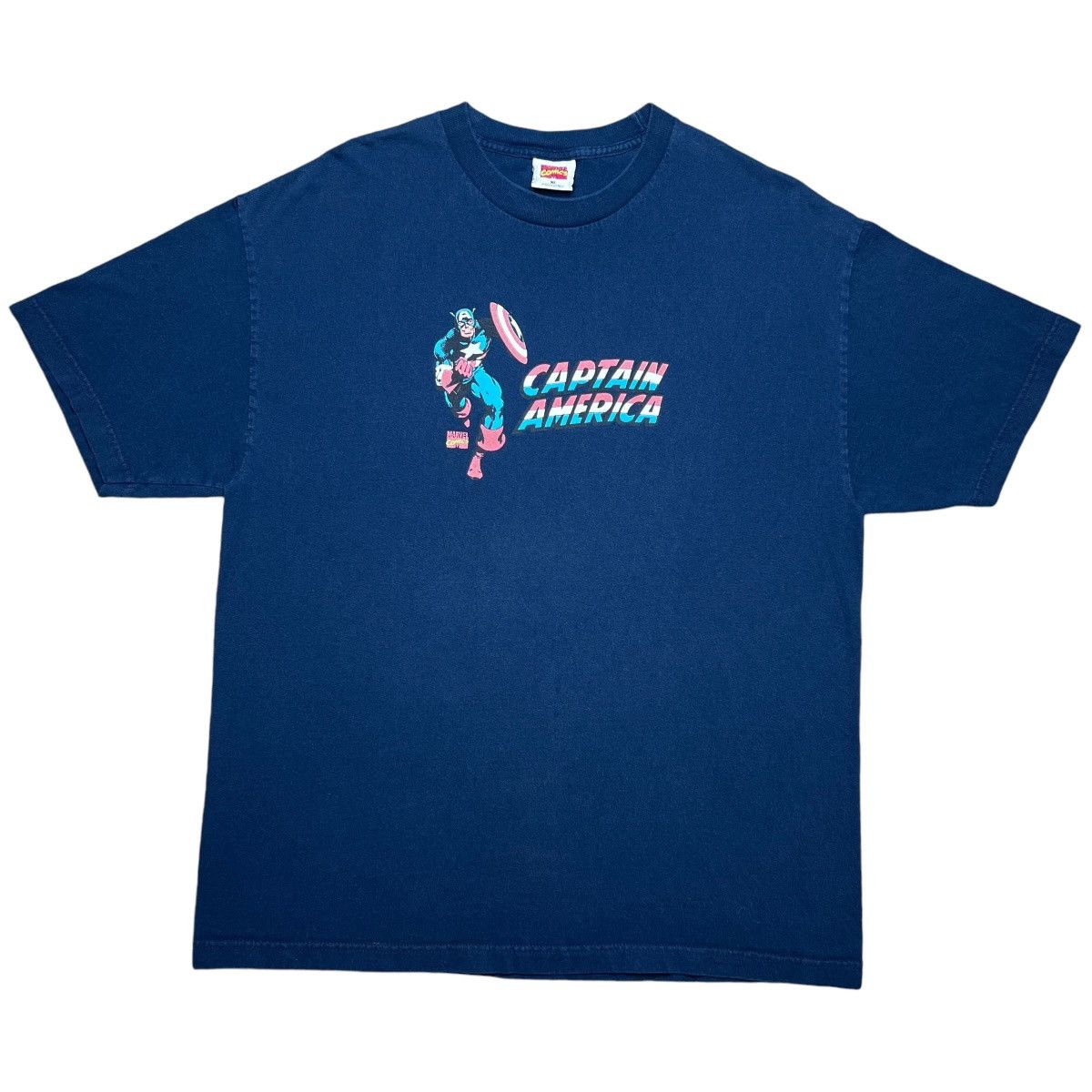 Marvel Comics × Vintage 2000s Marvel Comics Captain America Superhero Graphic Tee Size US XL / EU 56 / 4 - 1 Thumbnail
