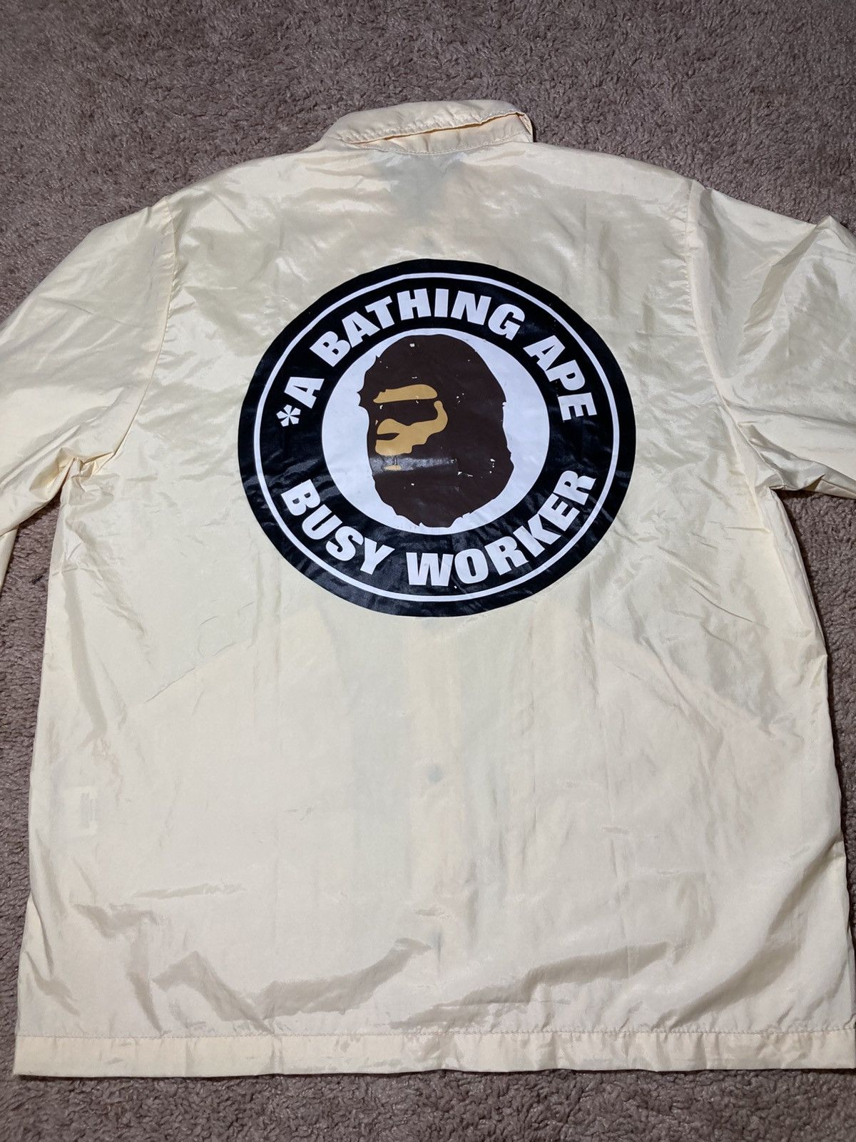 Bape 2002 Bape Coaches Jacket Rain Yellow Ape Busy Worker Size US S / EU 44-46 / 1 - 12 Thumbnail