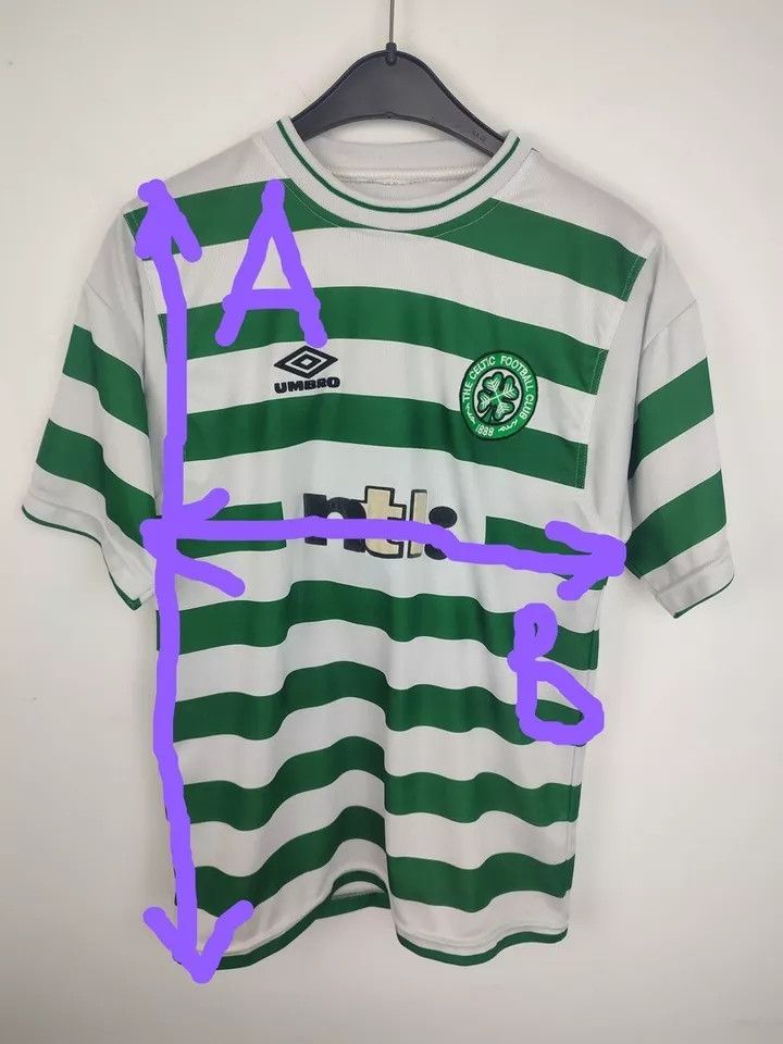 Umbro CELTIC 1999-2001 home FOOTBALL Kit SHIRT SOCCER JERSEY Size US S / EU 44-46 / 1 - 14 Thumbnail