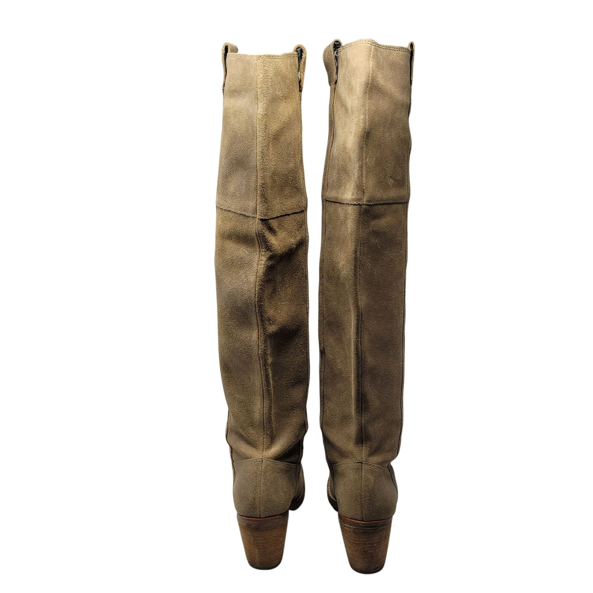 Other Report Belzer Over Knee Tan Suede Leather Boots Sz 7.5 Distr Size US 7.5 / IT 37.5 - 8 Thumbnail