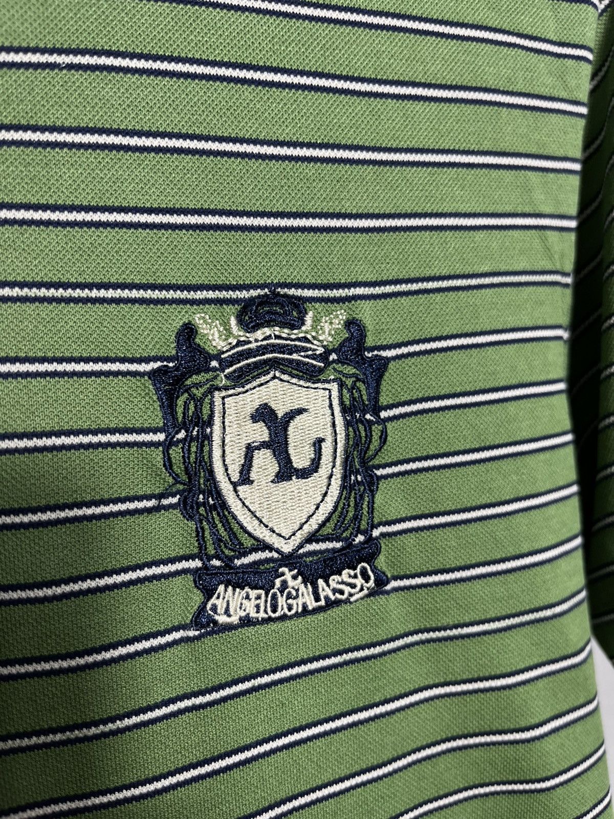 Angelo Galasso Angelo Galasso polo shirt striped mens green cotton Size US M / EU 48-50 / 2 - 4 Thumbnail