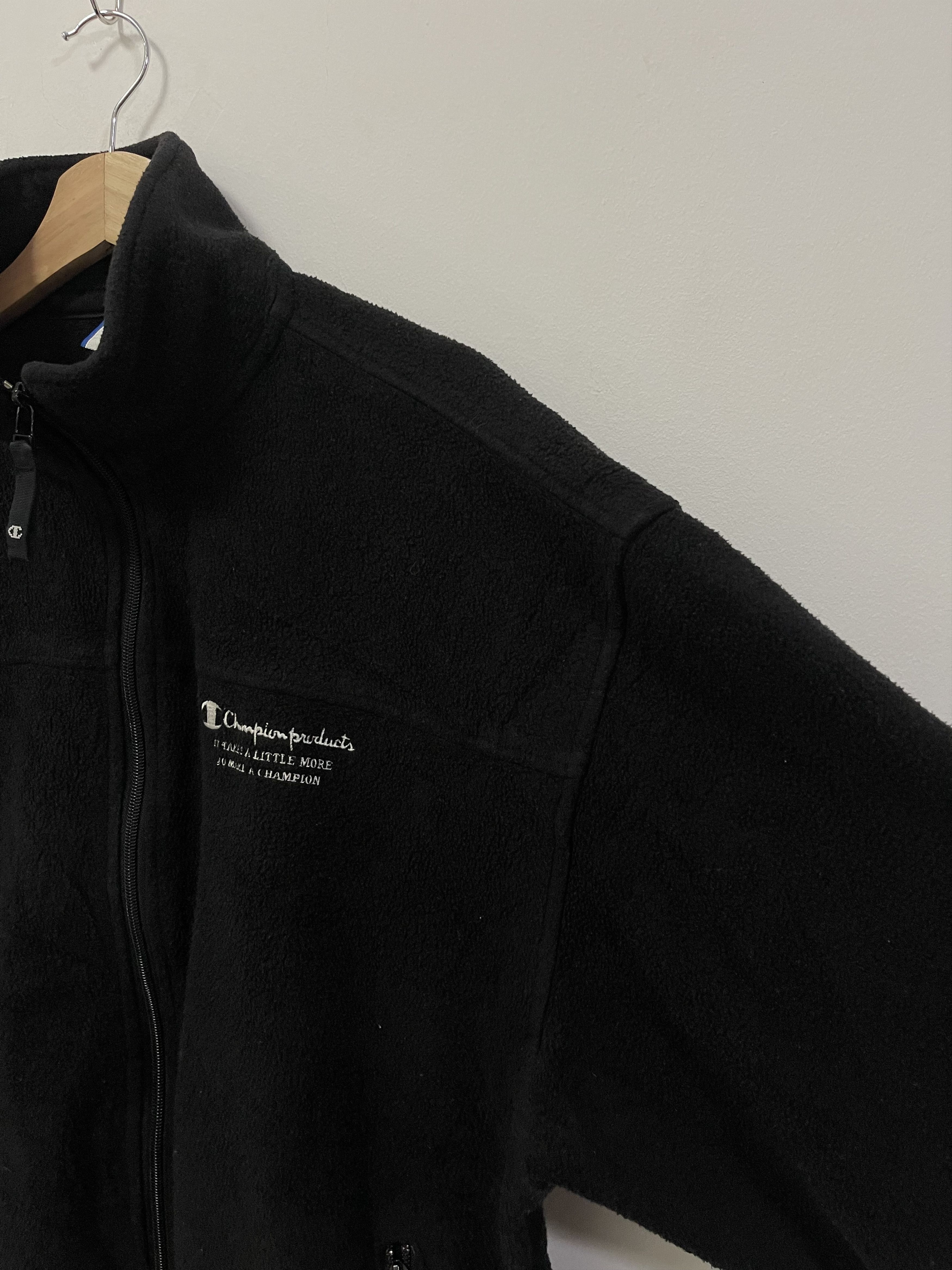 Champion Vintage Champion Embroidery Fleece Polartec Zip Up Jacket Size US XL / EU 56 / 4 - 3 Thumbnail