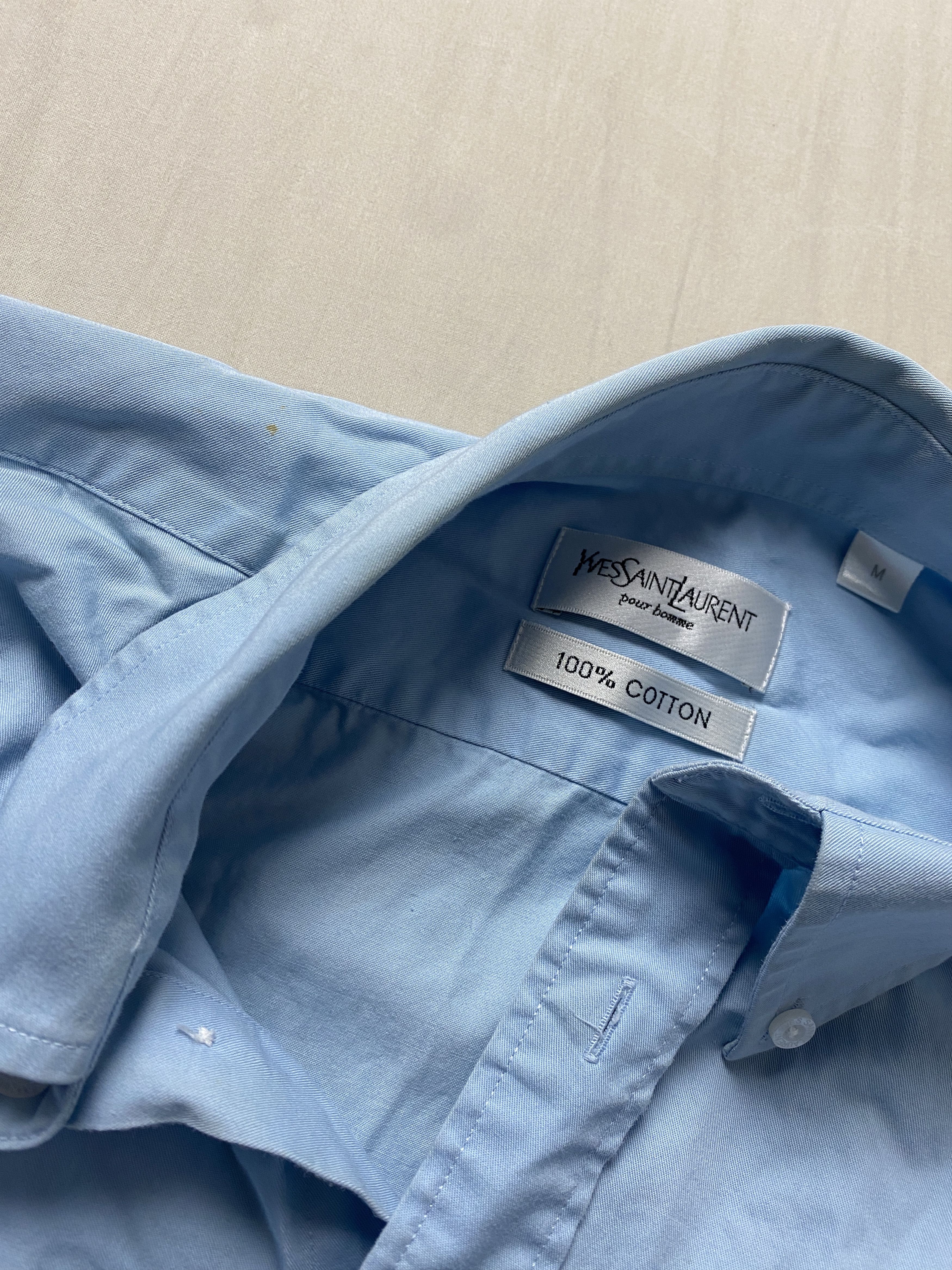 Yves Saint Laurent YSL Yves Saint Laurent small logo short sleeve shirt Size US M / EU 48-50 / 2 - 7 Thumbnail