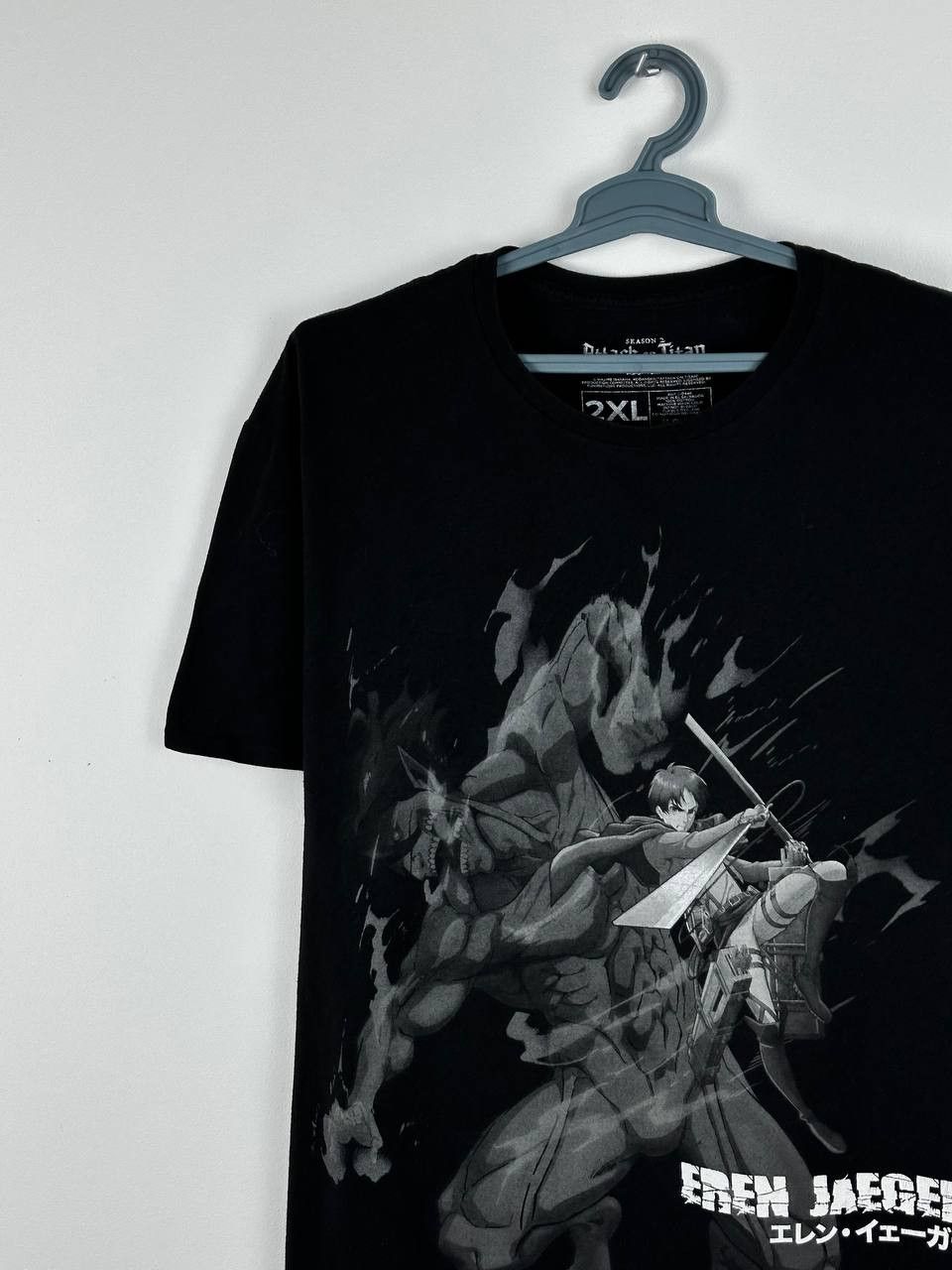 Anime Anime Attack On Titan Eren Jaeger Yeager T-shirt Y2K Size US XXL / EU 58 / 5 - 3 Thumbnail