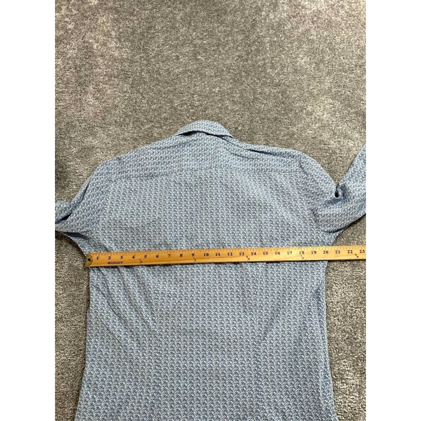 Ted Baker Ted Baker Endurance Dress Shirt Men 15.5 Blue Classic Fit Cotton Button Up Size 40R - 6 Thumbnail