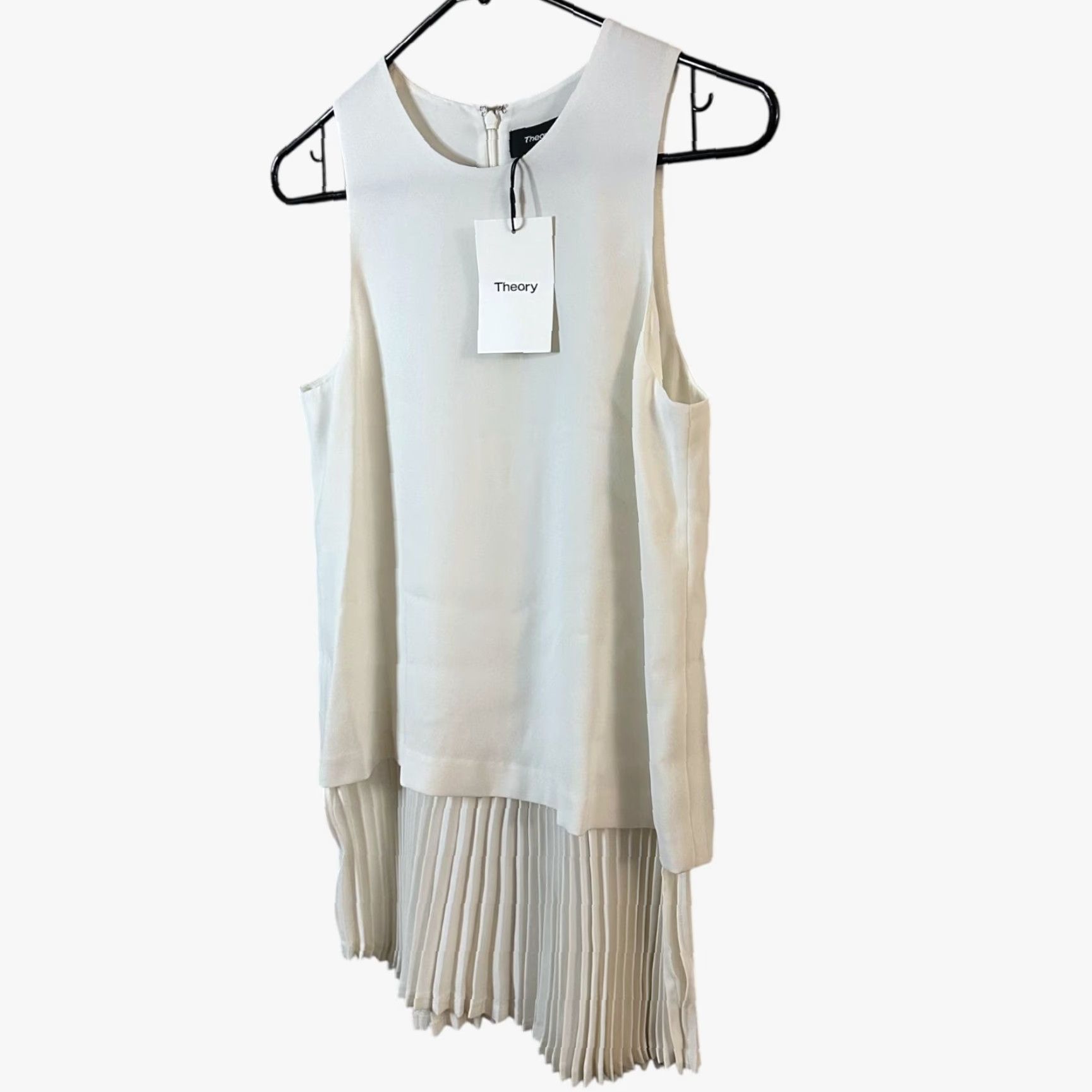 Theory Theory Anastaza Winslow Crepe Layered Top Ivory Women's Size Small Size S / US 4 / IT 40 - 2 Thumbnail