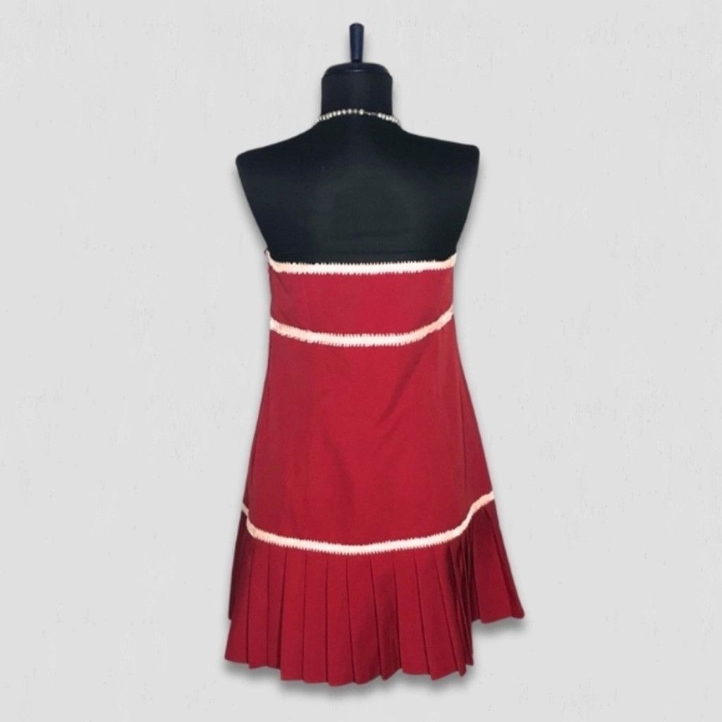 Forever 21 NWT Forever 21 Pleated Mini Dress Strapless Bow Red/White XL Size XL / US 12-14 / IT 48-50 - 3 Thumbnail