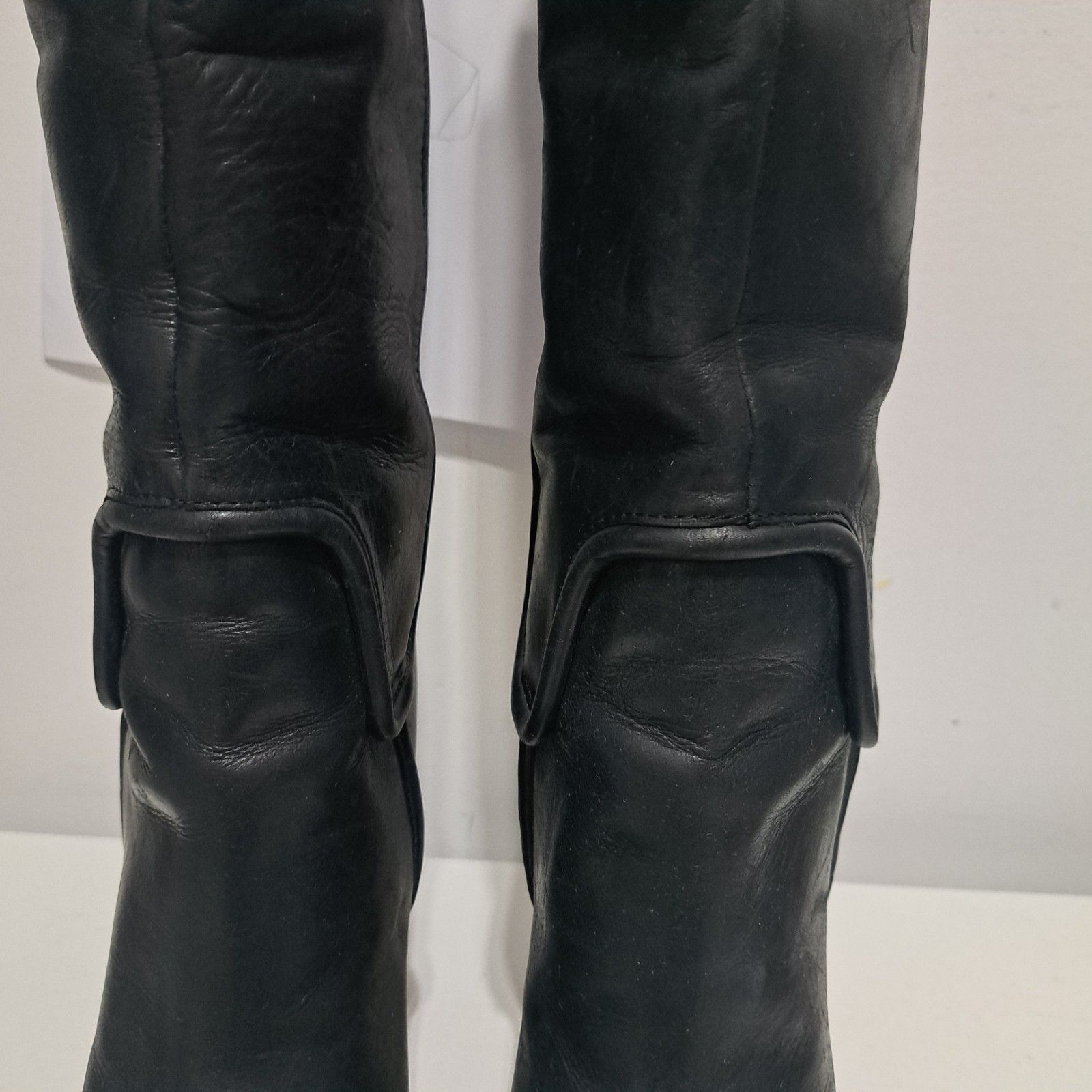 Diane von Furstenberg Diane Von Fursternberg Boho Chic Goth Leather Knee High Heel Size US 7 / IT 37 - 14 Thumbnail