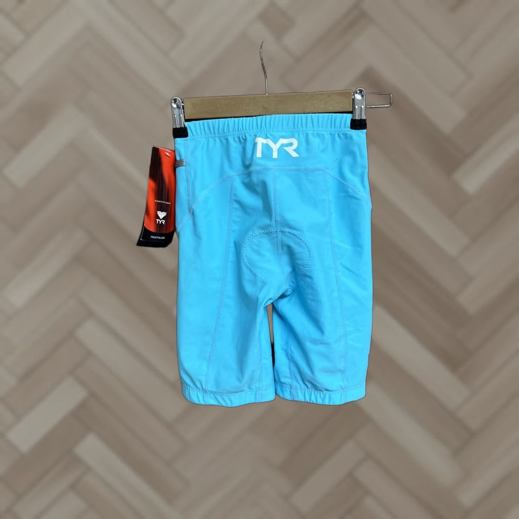 Vintage TYR Womens Small Black Blue 8 Inch Competitor Shorts New USA Shorts Bike Cycling Racing Size 28" / US 6 / IT 42 - 1 Thumbnail