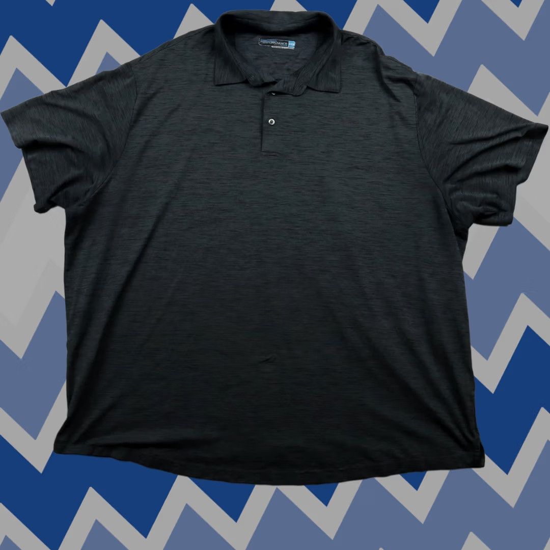 Roundtree & Yorke Roundtree & Yorke Polo Shirt Mens 3XB Big Performance Golf Gray Short Sleeve Polo Size US XXL / EU 58 / 5 - 1 Thumbnail