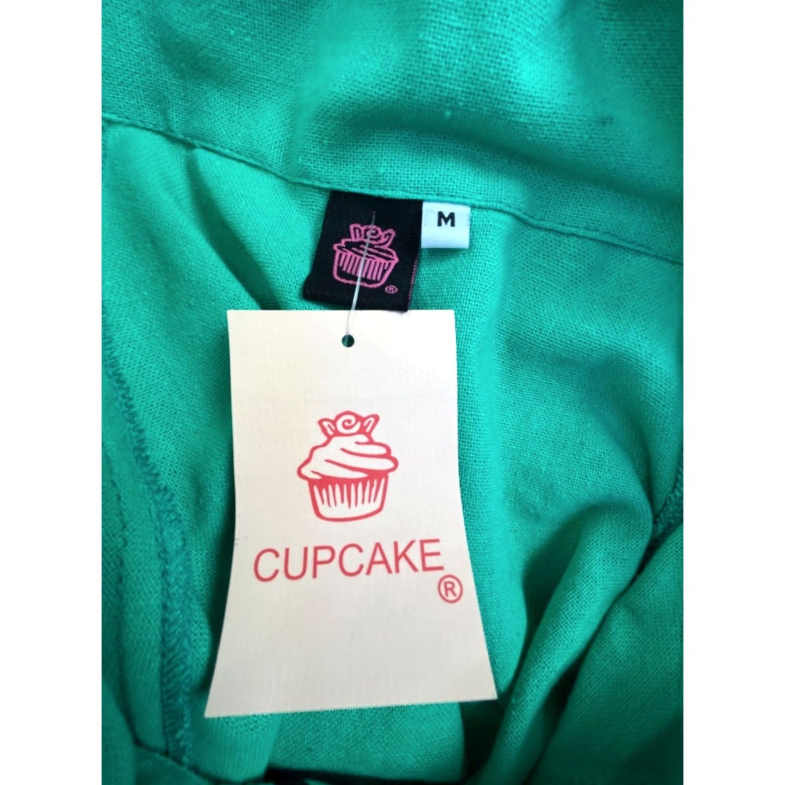 Vintage Cupcake International Coat Jacket Womens Swing 3/4 Sleeve Medium Green Black New Size M / US 6-8 / IT 42-44 - 3 Thumbnail