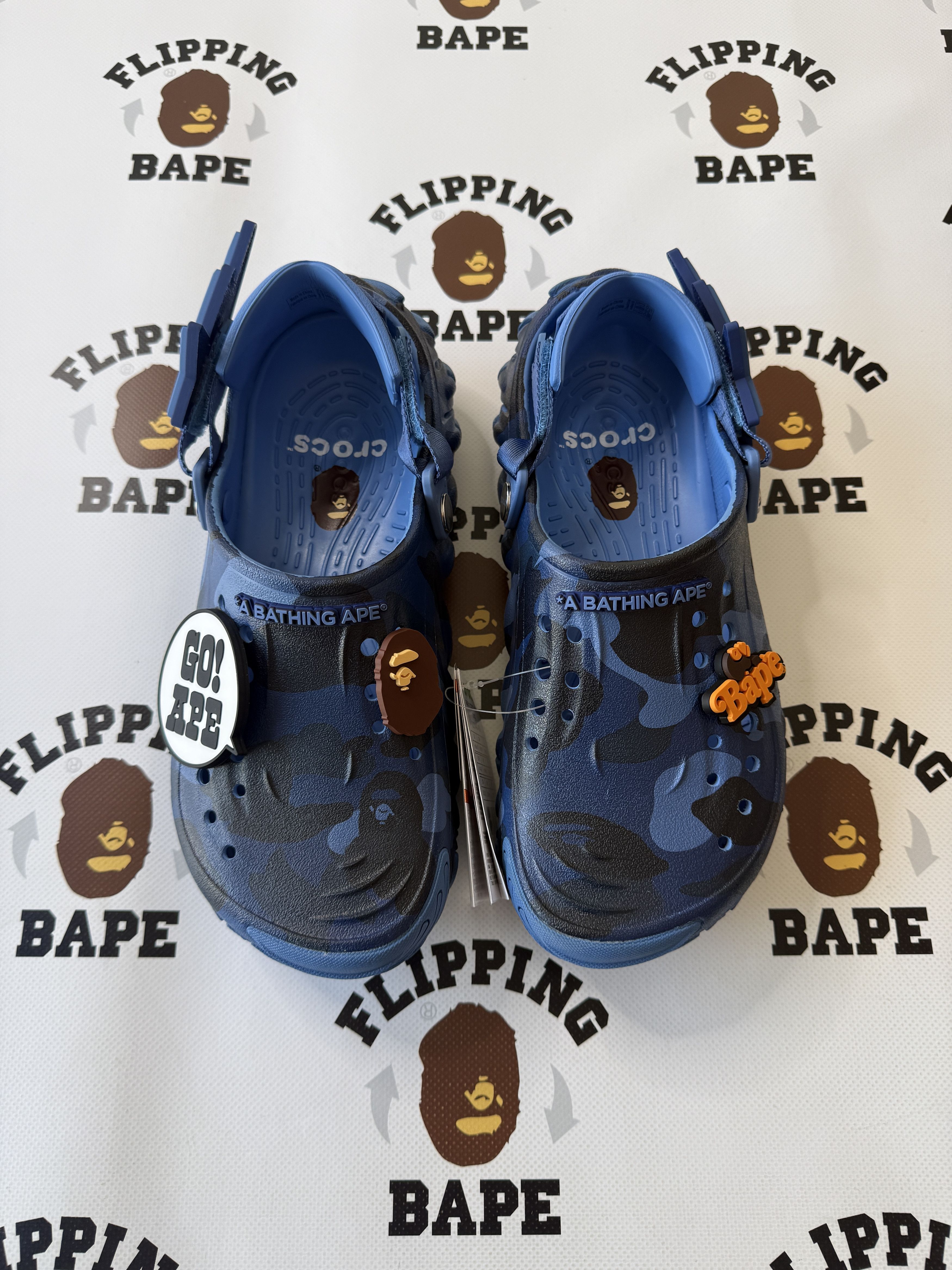 Bape × Crocs BAPE X CROCS ECHO NAVY Size US 9.5 / EU 42-43 - 1 Thumbnail