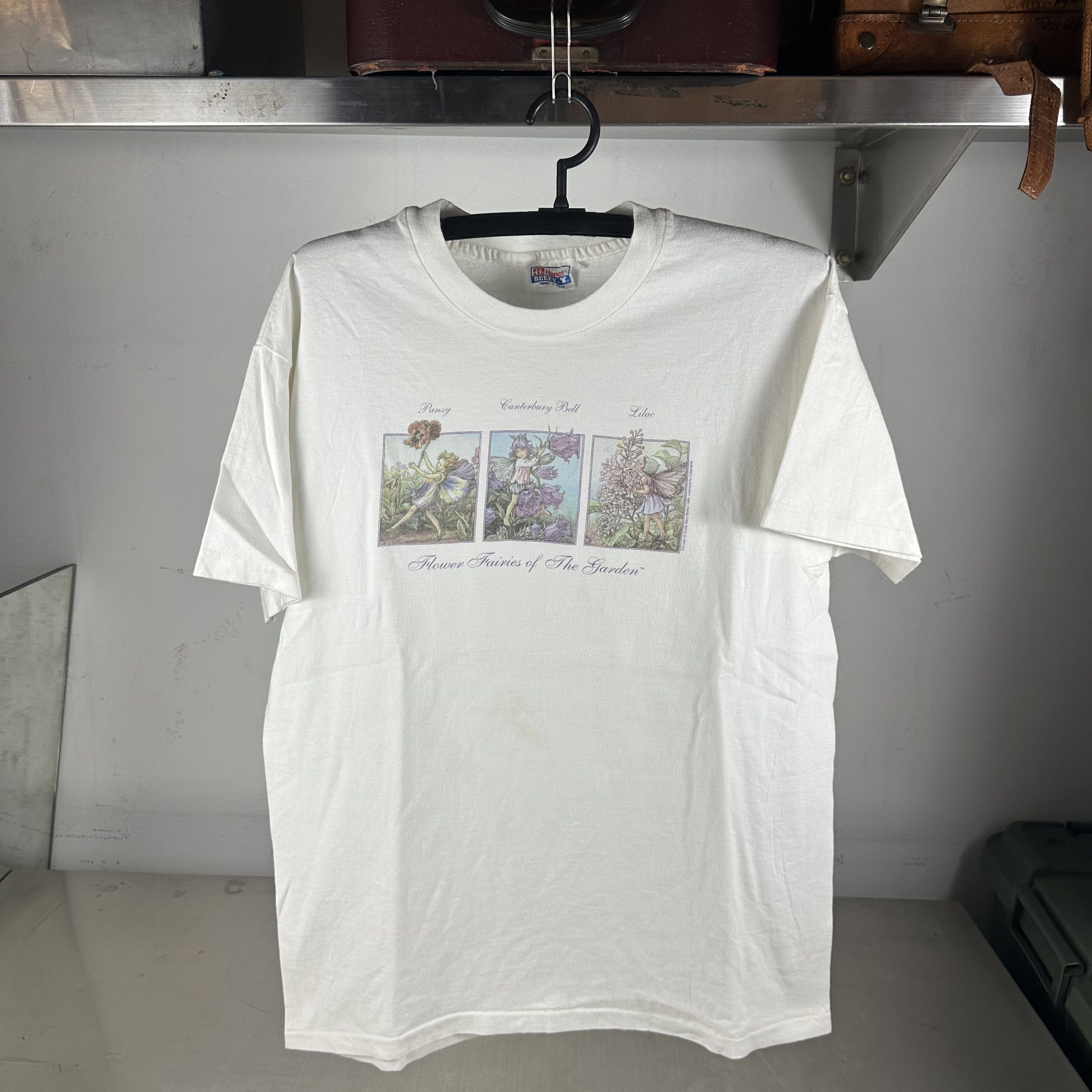 Vintage ​90s Flower Fairies of the Garden Cicely Mary Barker Art Tee Size US L / EU 52-54 / 3 - 1 Thumbnail