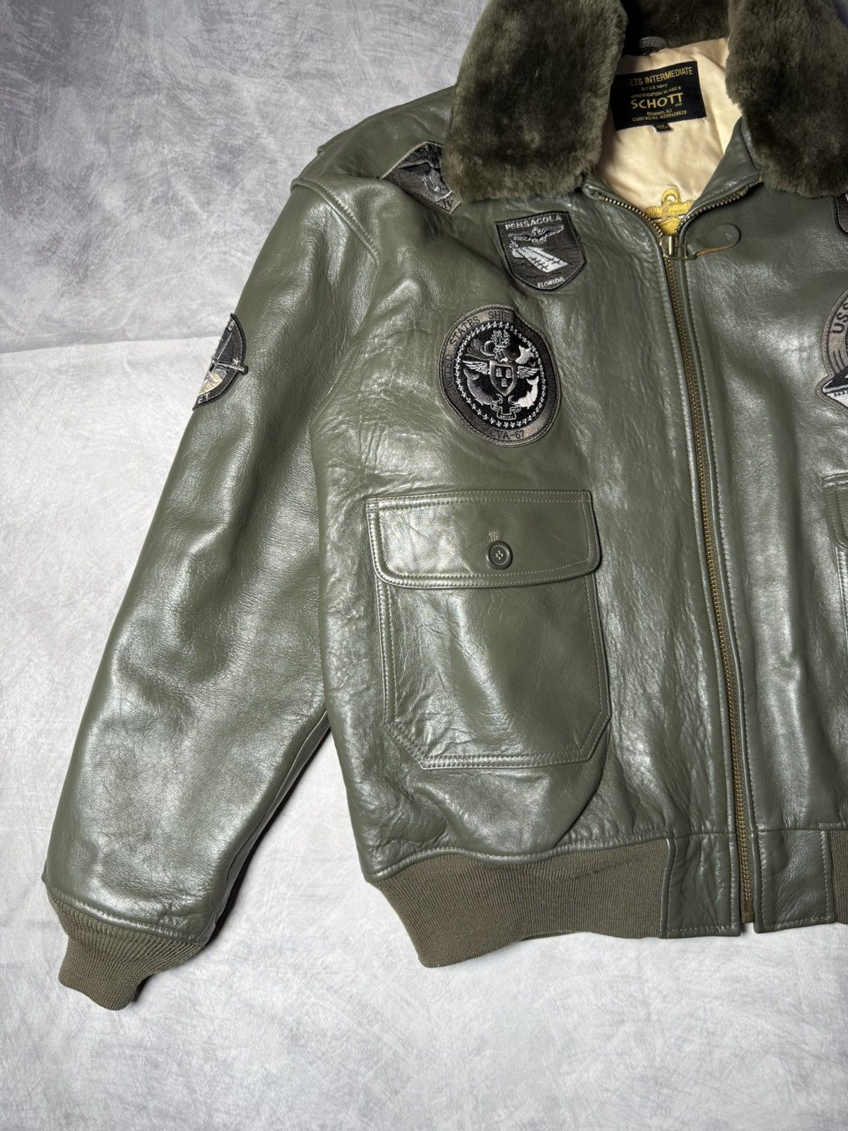 Schott × Vintage SCHOTT NYC G-1, US NAVY LEATHER BOMBER JACKET Size US XXL / EU 58 / 5 - 4 Thumbnail