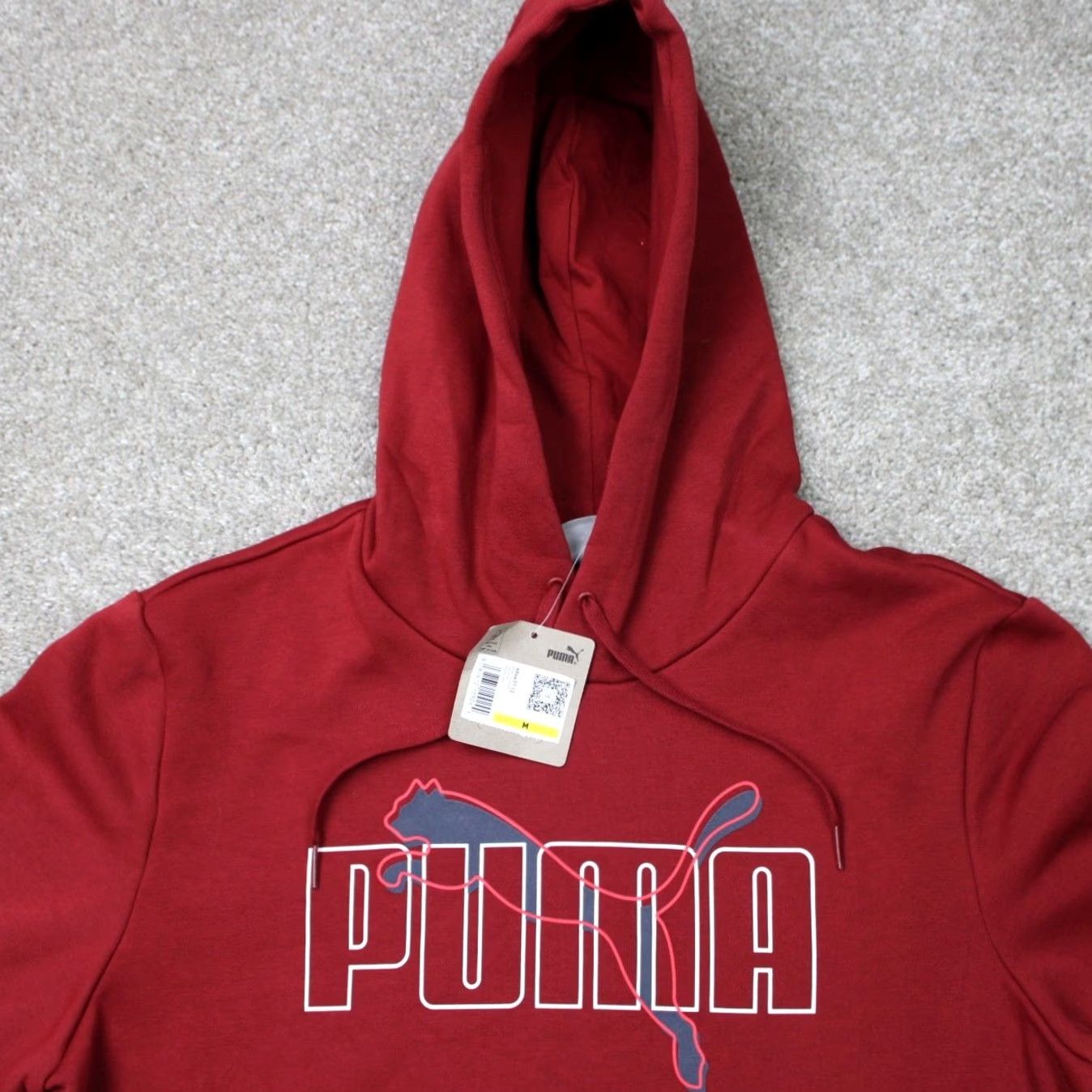 Puma PUMA Hoodie Mens Medium Red Up Hooded Sweatshirt Kangaroo Pocket NWT Size US M / EU 48-50 / 2 - 3 Thumbnail