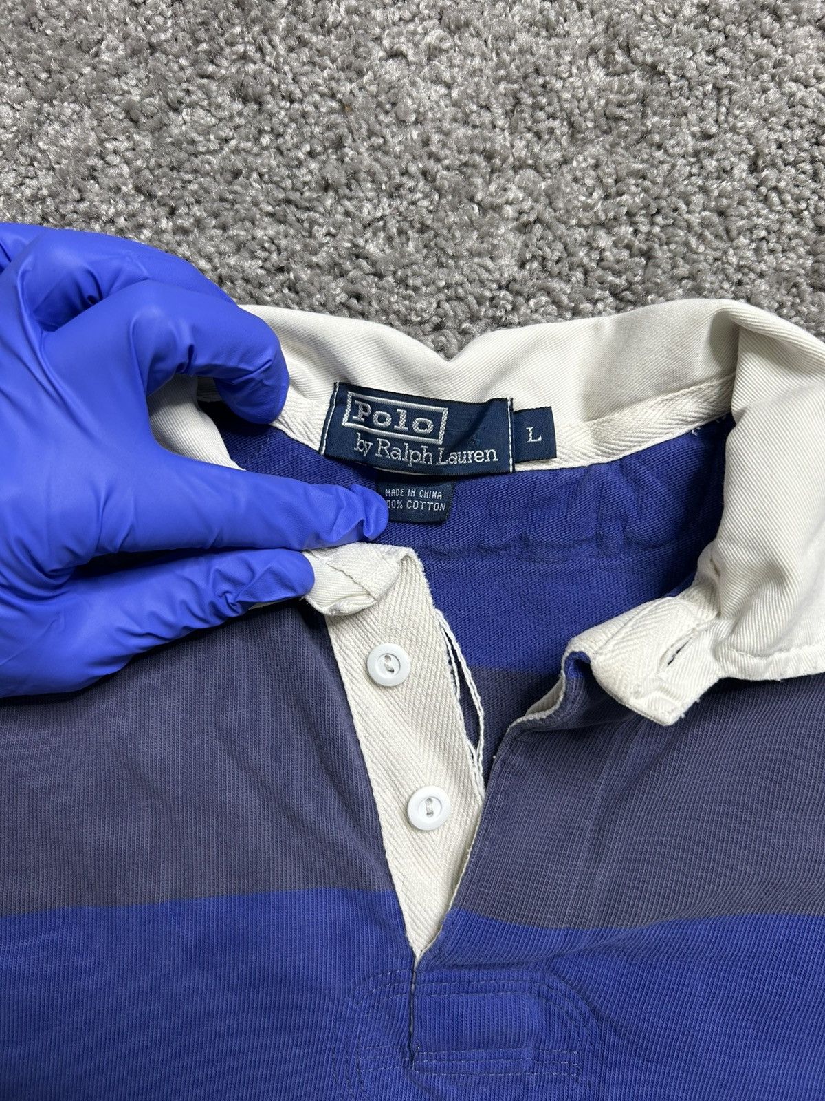 Polo Ralph Lauren Vintage 80s Polo Ralph Lauren Rugby Long Sleeve Striped Size US L / EU 52-54 / 3 - 6 Thumbnail