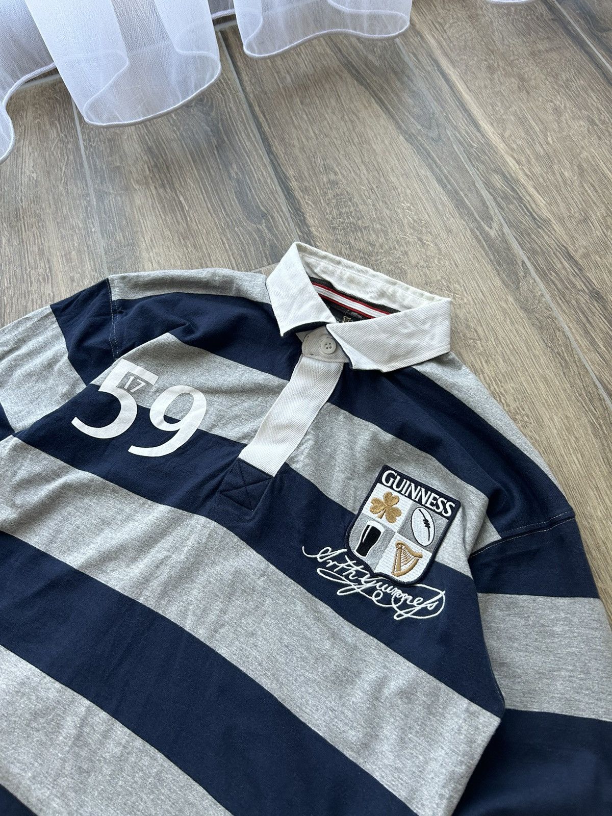 Rugby Ralph Lauren × Vintage Vintage Guinness Striped rugby jersey mens long-sleeve Size US S / EU 44-46 / 1 - 2 Thumbnail