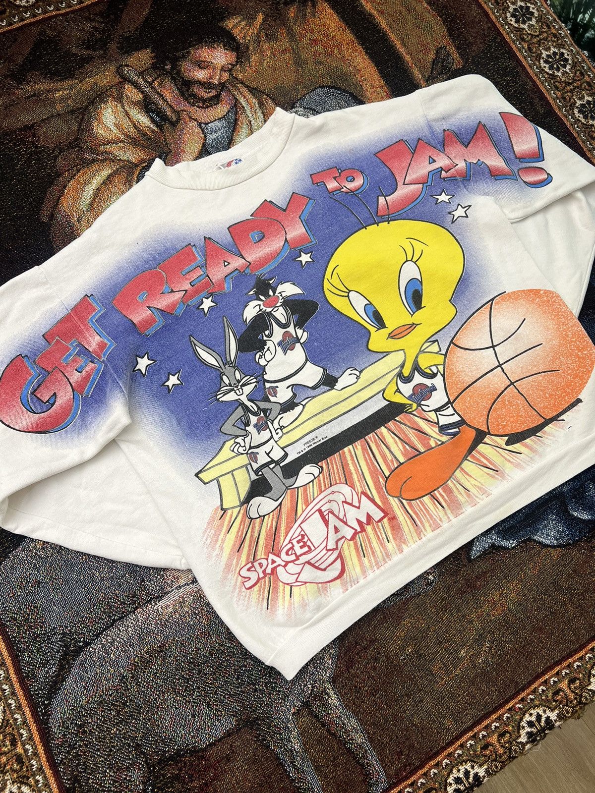 Vintage '96 Space Jam AOP Sweater Size US M / EU 48-50 / 2 - 1 Thumbnail