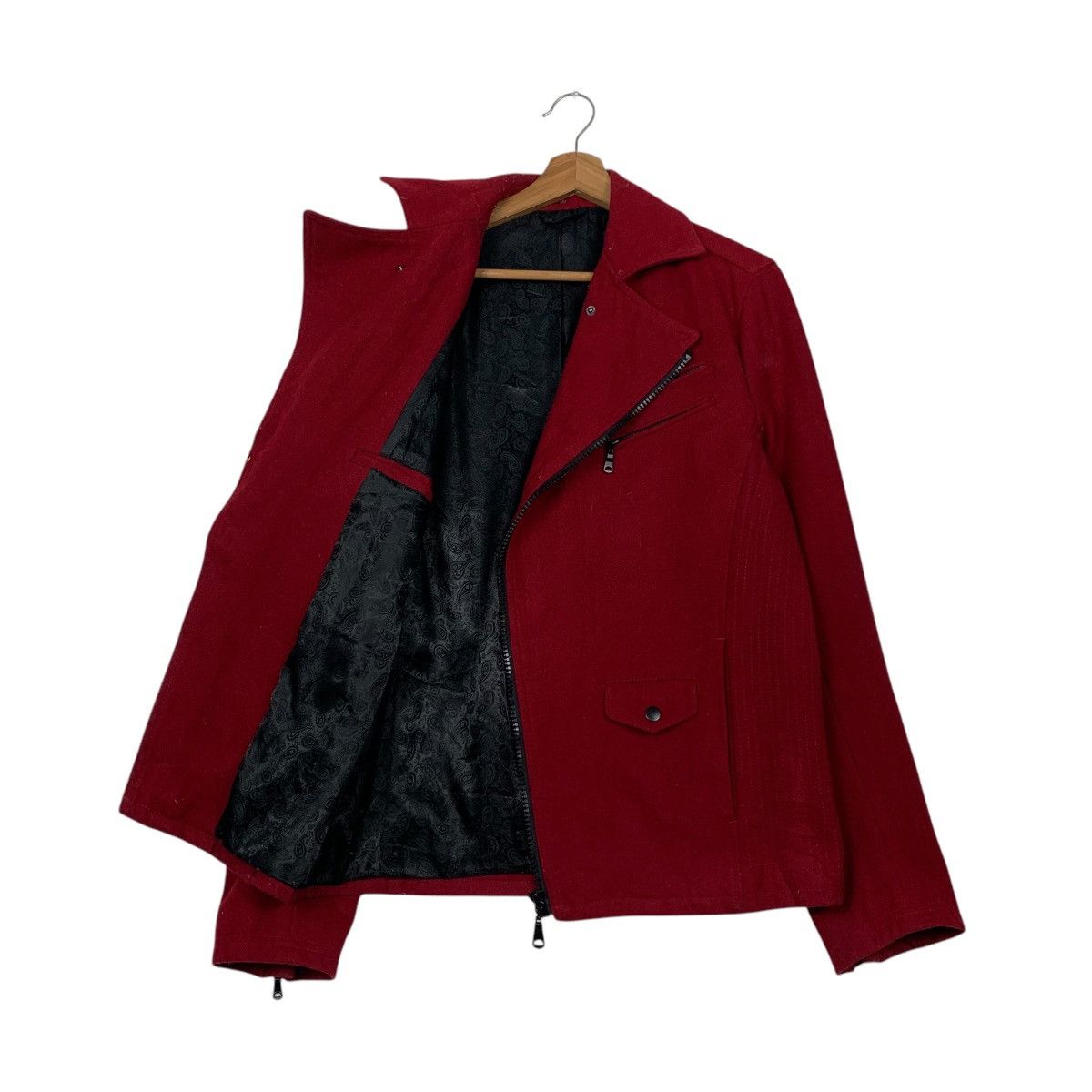 semanticdesign SEMANTIC DESIGN Asymmetrical Double Collar Jacket #2173-C96 Size US L / EU 52-54 / 3 - 9 Thumbnail