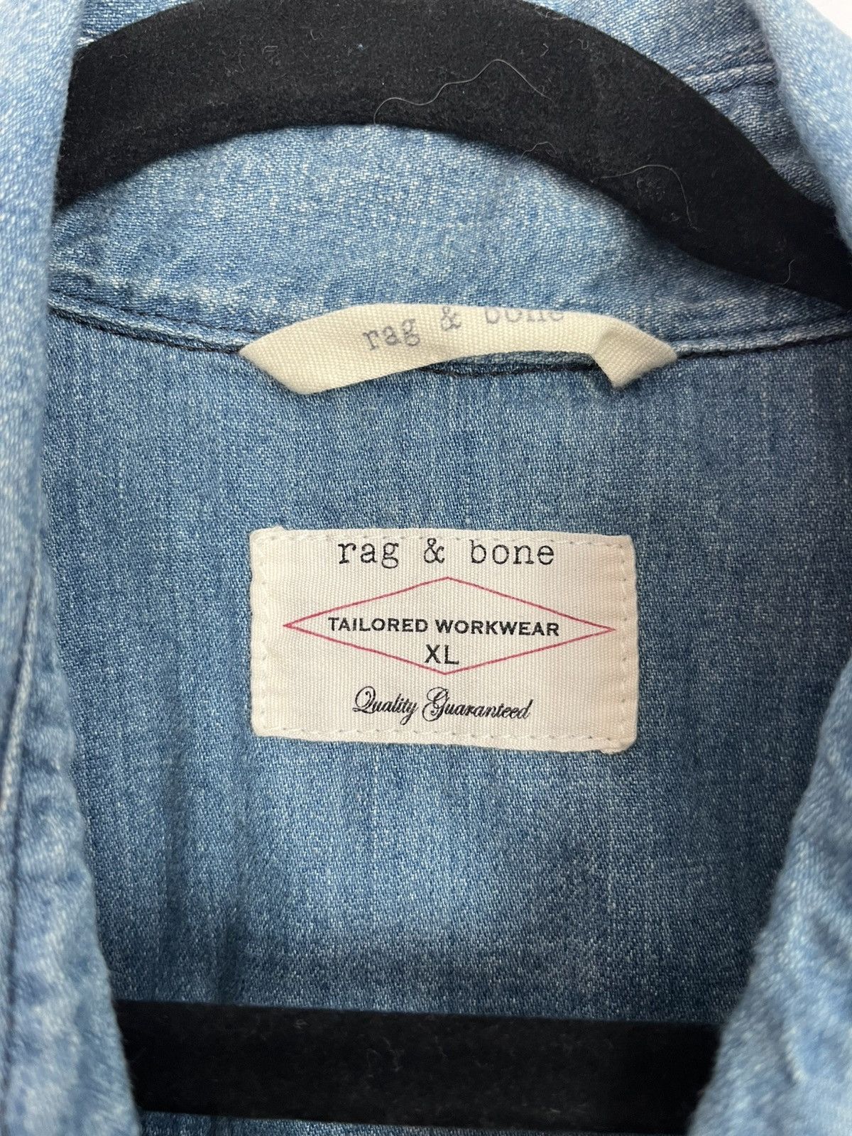 Rag & Bone Rag & Bone Blue Denim Workwear Shirt Size US XL / EU 56 / 4 - 2 Thumbnail
