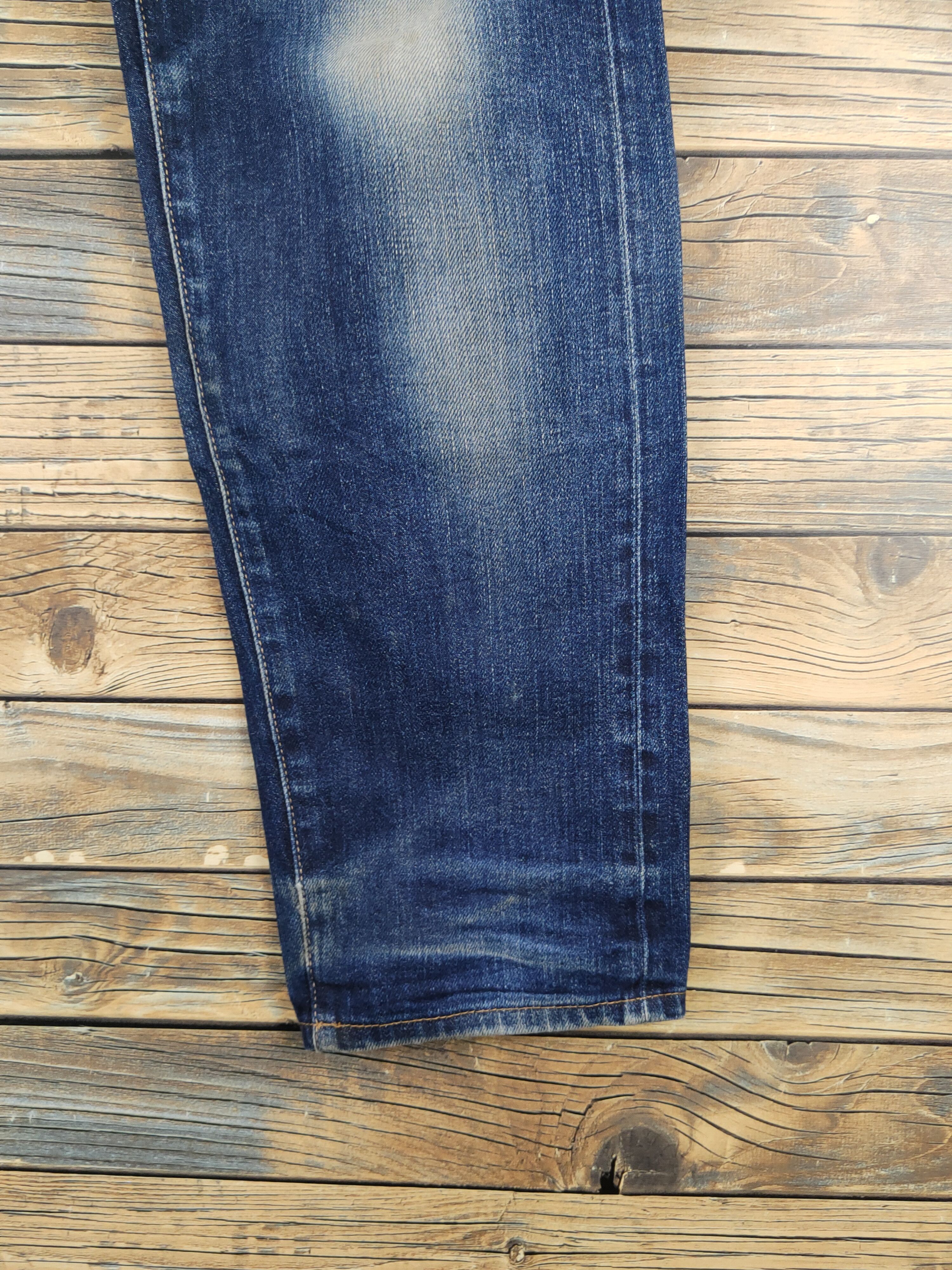 Japanese Brand Uniqlo Dark Blue Distressed Ripped Jeans#W1396 Size US 31 - 6 Thumbnail