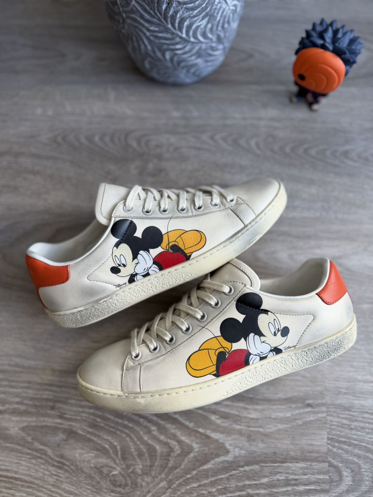 Gucci Gucci x Disney Mickey Mouse Ace Sneakers Beige Women's 38.5 Size US 8.5 / IT 38.5 - 2 Thumbnail